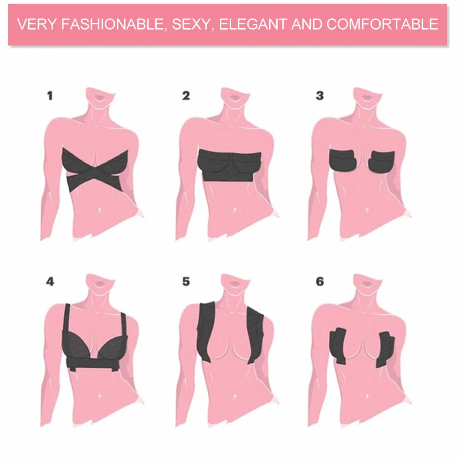 Boob Tape Adhesive Boob Push Up Tape for A-E Cup for Bra Tape (Color)