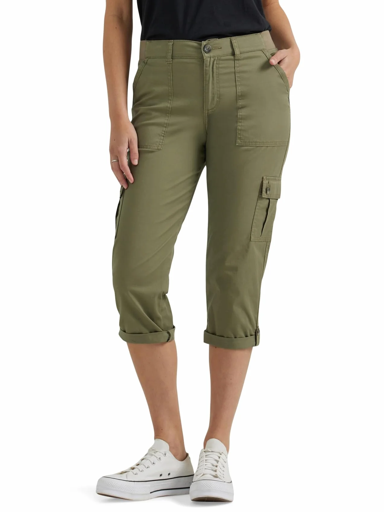 Lee Damskie spodnie Capri Ultra Lux Comfort With Flex-to-Go Cargo Capri, 44