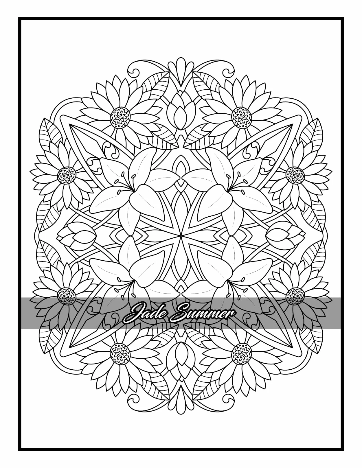 100 Flowers: Adult Coloring Book with Bouquets, Wreaths, Swirls, Patterns, Decorations