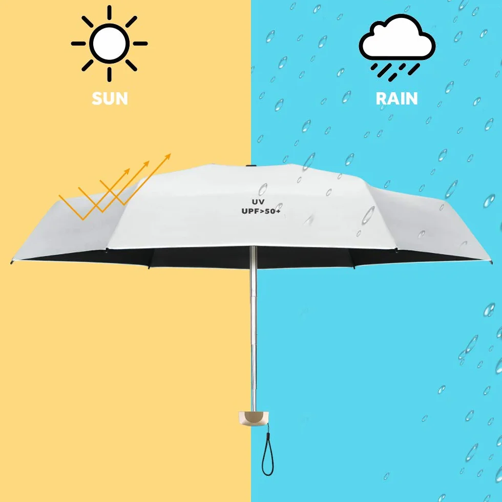 Vicloon Mini parasol, składany parasol podróżny, bardzo lekki parasol kieszonkowy, kompaktowy, wiatroodporny, parasol anty UV, do aktywności na świeżym powietrzu