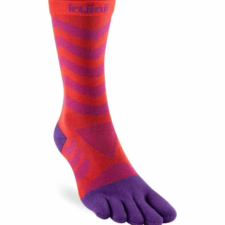 Injinji Kobiety Ultra Run Crew Razmatazz XS/S (UE: 35-40), czerwony, X-Small-Small