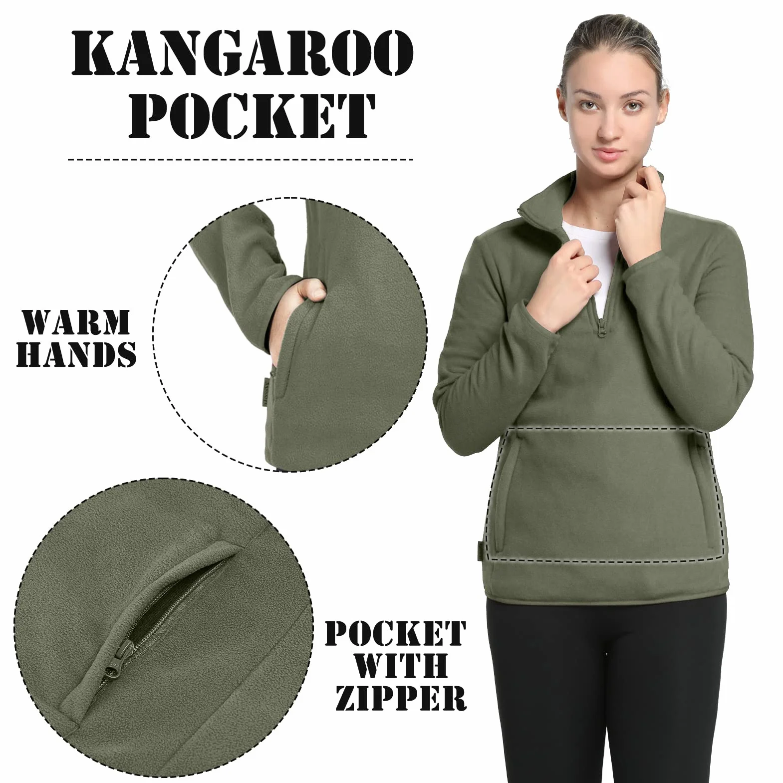 33,000ft Damski sweter polarowy z zamkiem błyskawicznym, na zimę, ciepły sweter narciarski, mikropolar, oddychający sweter polarowy, do podróży, wędrówek, jazdy na nartach