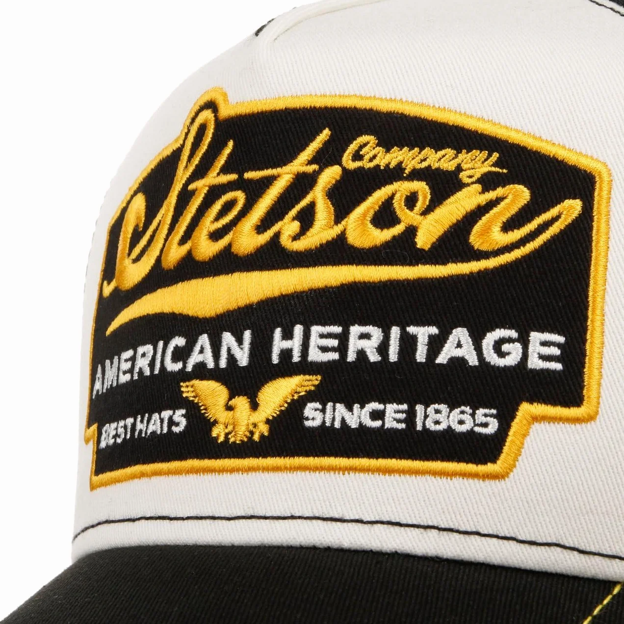 Stetson Czapka American Heritage TruckerKobiety/Mężczyźni - z meshu baseball cap snapback Snapback, daszkiem wiosna-lato jesień-zima Lato - One Size czarny