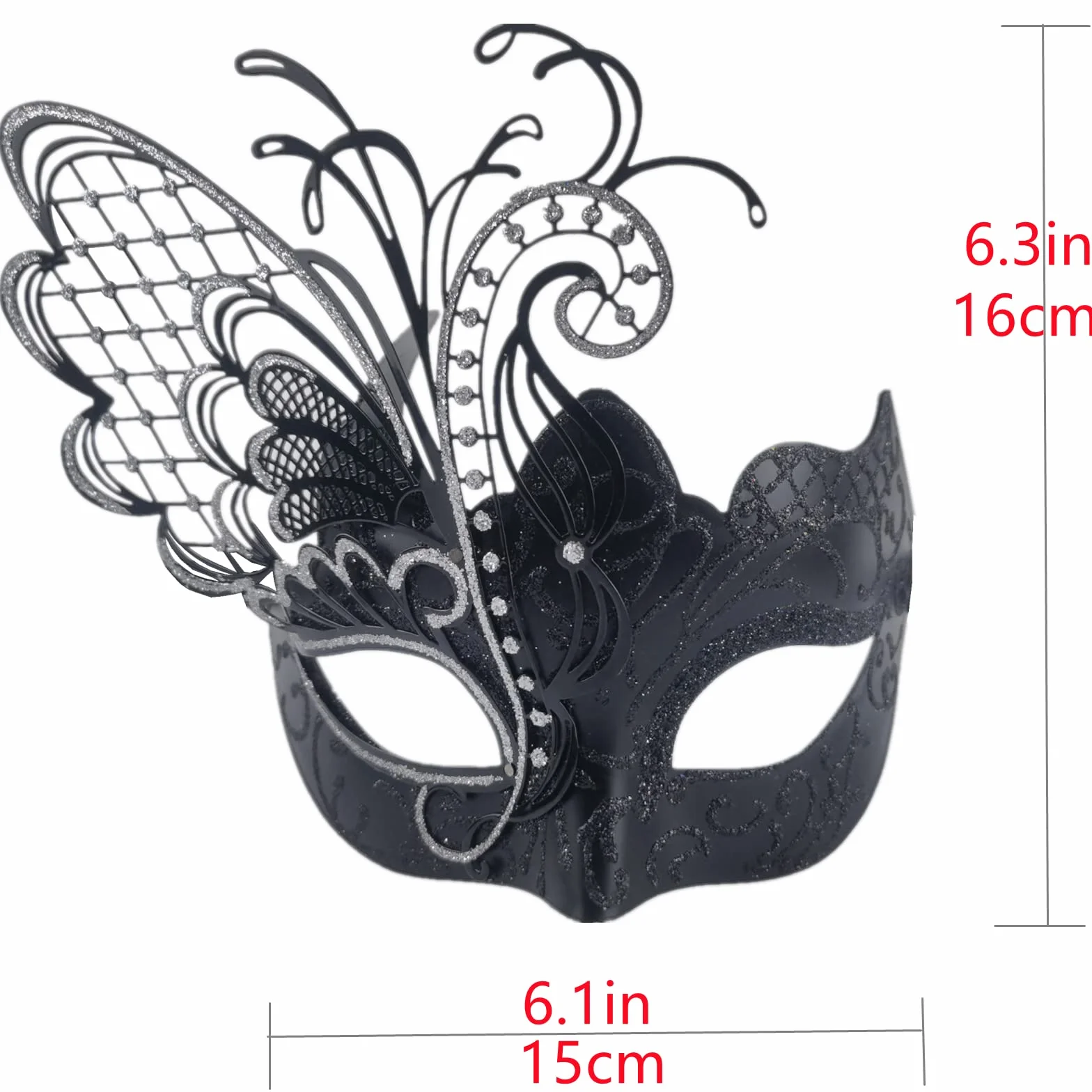 Motyl Rhinestone Metalowa wenecka maska ​​damska na bal maskowy/Mardi Gras Party/seksowna piłka kostiumowa/wesele