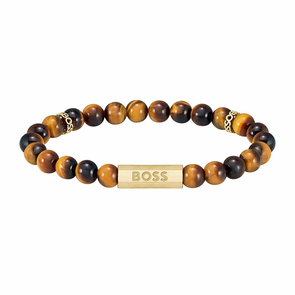 Boss Biżuteria Męska Bransoletka z Kolekcji Sphere Stones z Kamieniami Tygrysiego Oka - 1580661M