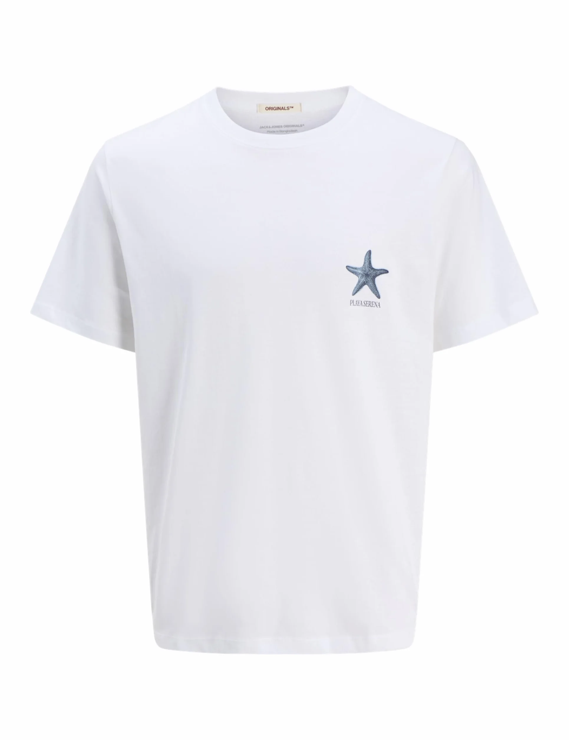 Jack & Jones Jorcanggu Illu Tee SS Crew Neck, Bright White, M