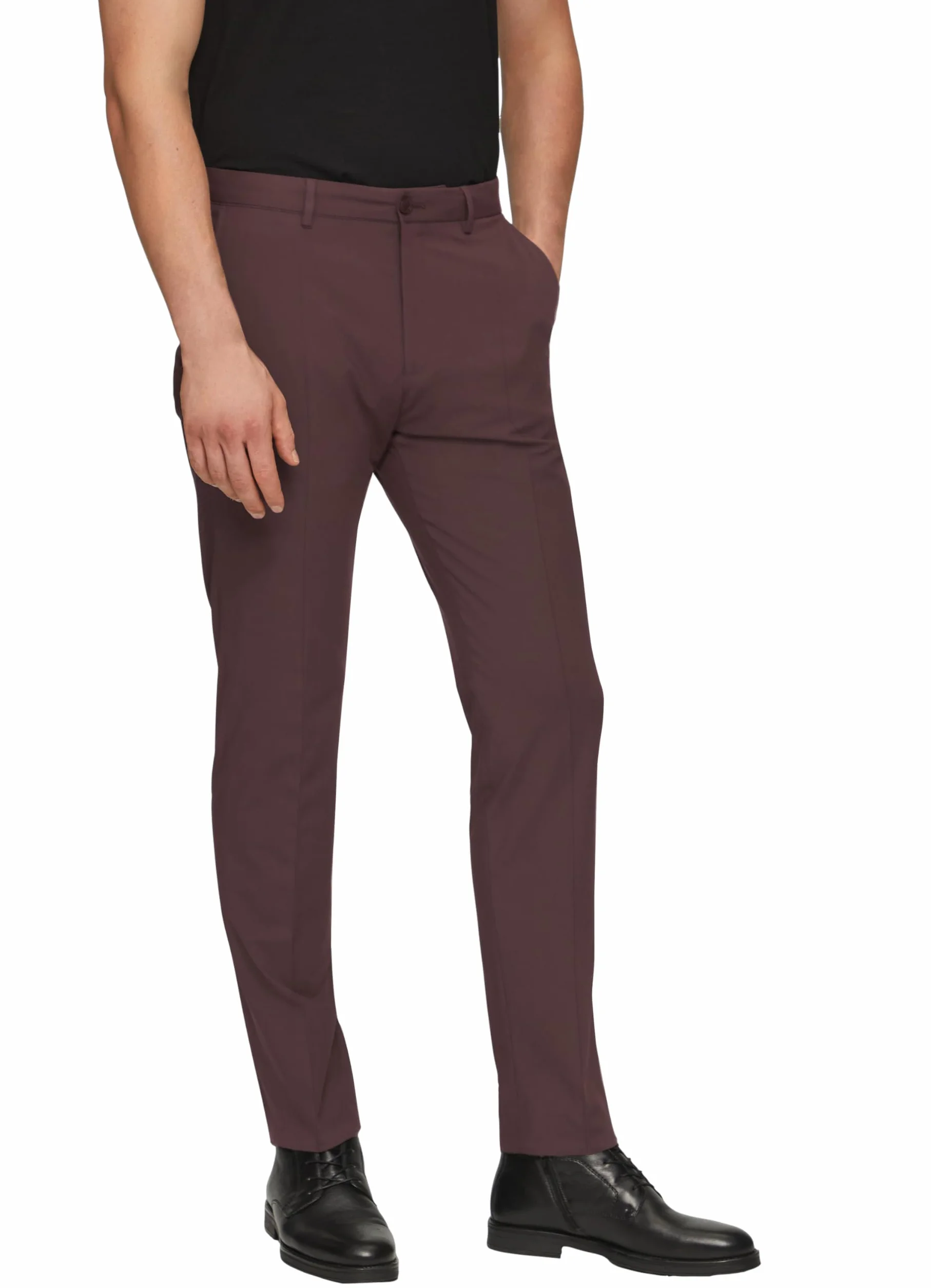 s.Oliver BLACK LABEL 2150908 - Spodnie garniturowe, mieszanka wełny, slim fit Mężczyźni
