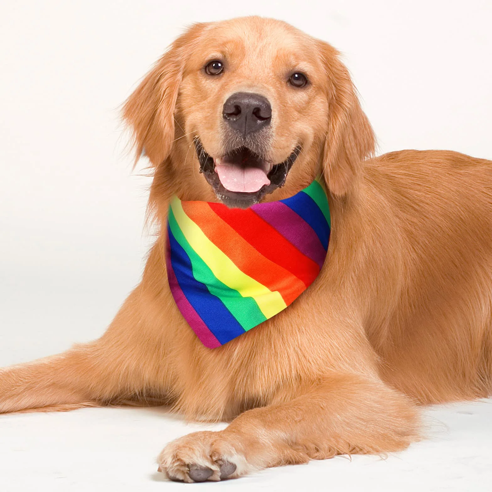 2 x tęczowe bandany, kolorowe paski, kwadratowe, LGBT, Pride, bandana, akcesoria dla mężczyzn i kobiet, na imprezę gejowską, imprezę, imprezę, imprezę, kostium, akcesoria