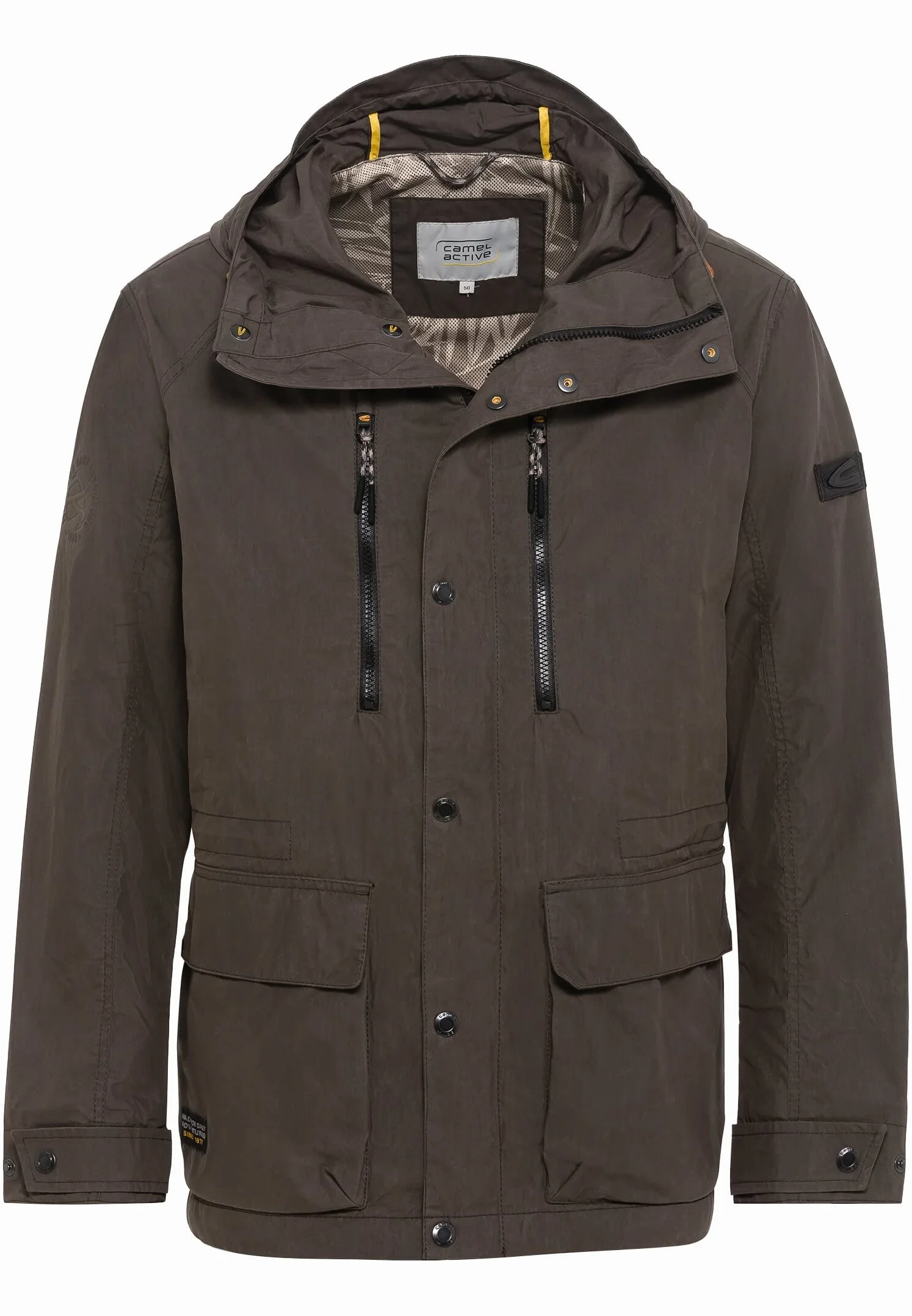 camel active Męska kurtka 420460/1O56, Olive Brown, 50, brązowy (Olive Brown), 50