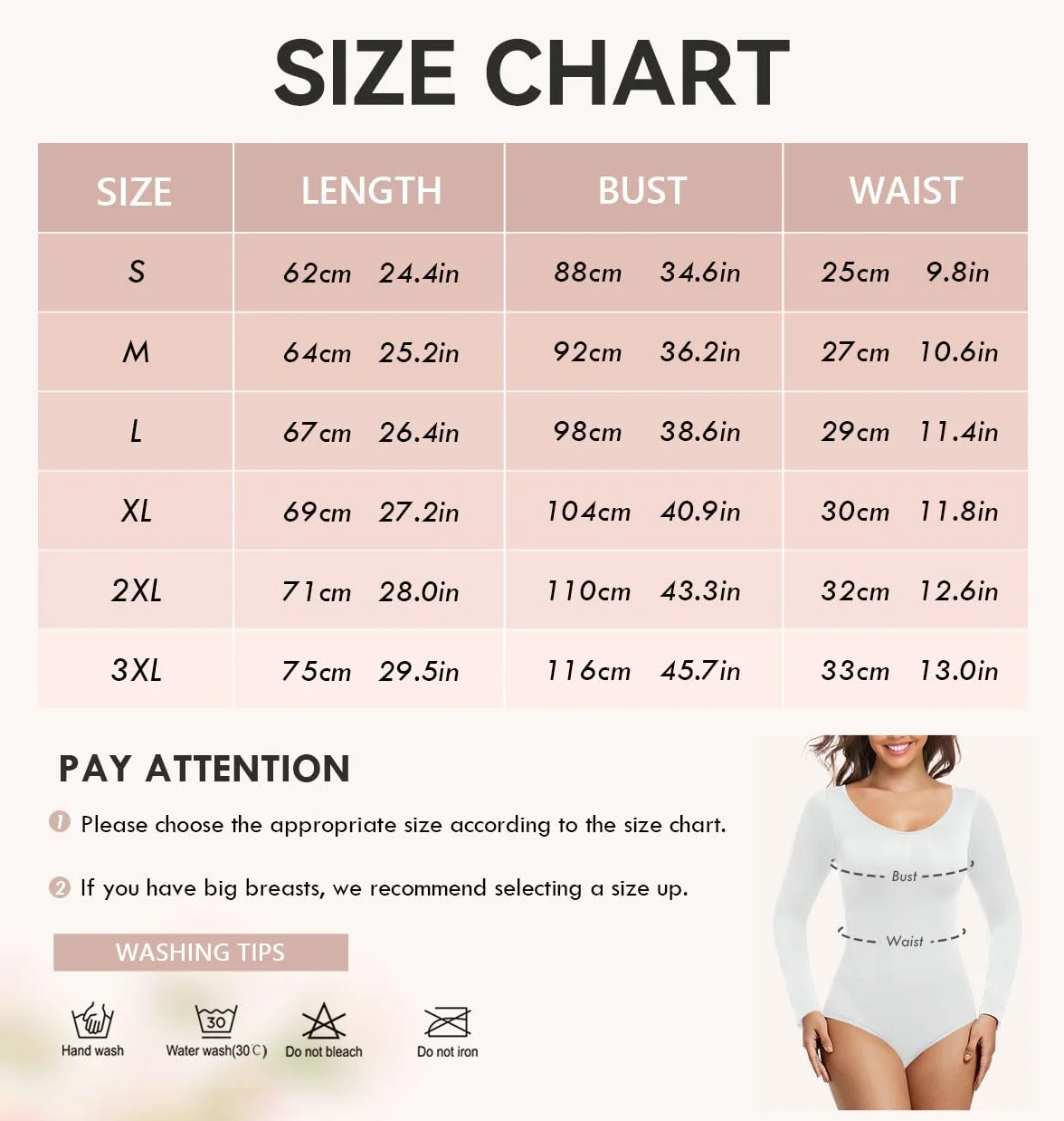 SHEKINI Body damskie z długim rękawem, okrągły dekolt, eleganckie, żeberkowe, wyszczuplające brzuch, modelujące sylwetkę