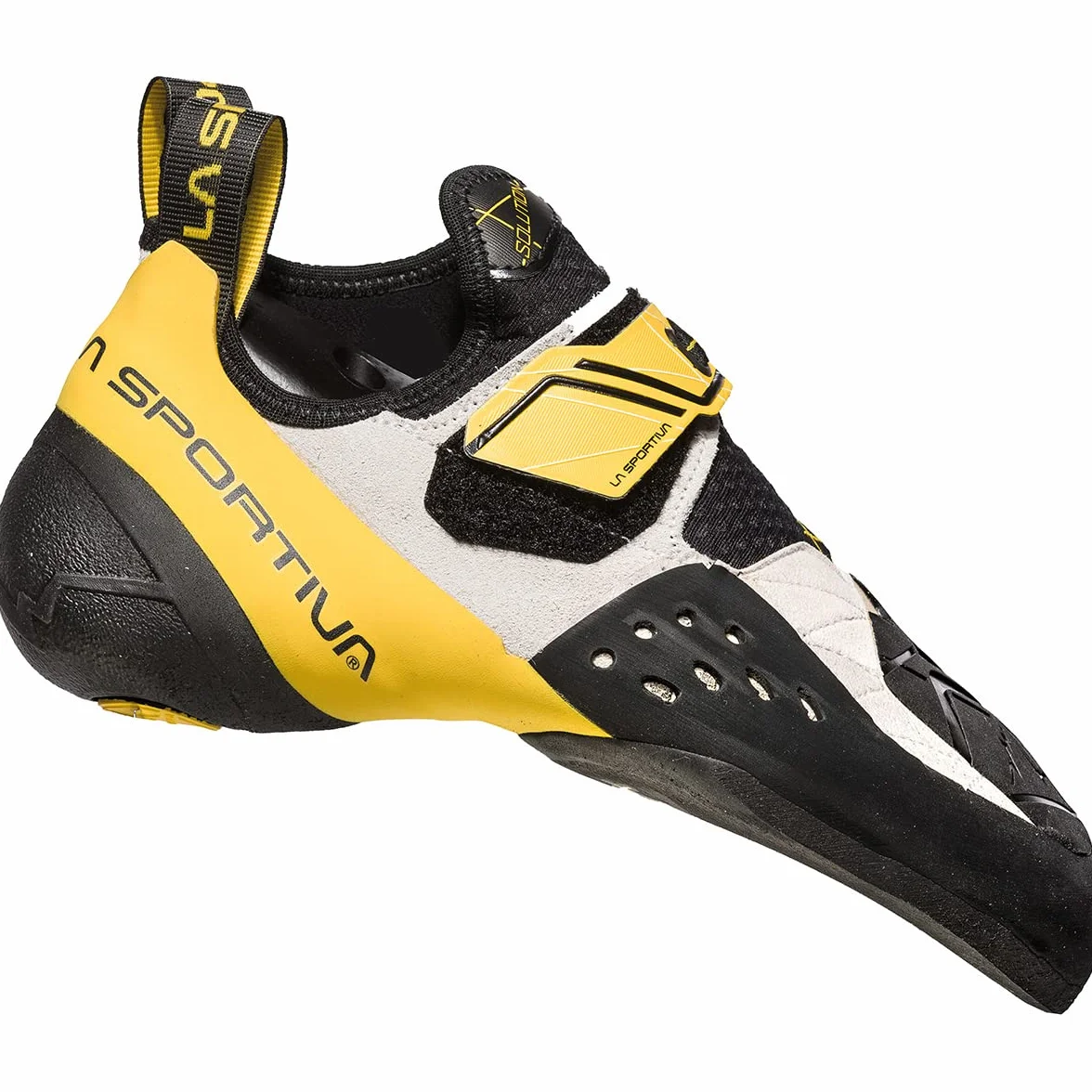 La Sportiva Solution biały/żółty - buty wspinaczkowe męskie