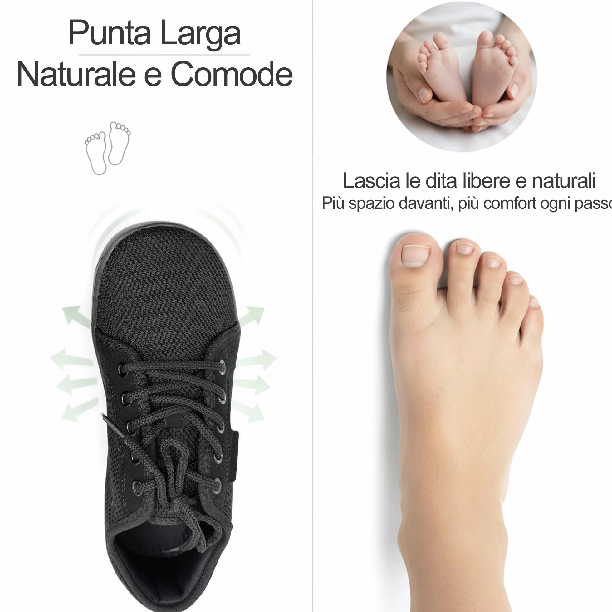 JOMIX Barefoot Buty do chodzenia Męskie szerokie rośliny Wygodne trampki Lekkie i elastyczne oddychające cholewka z siatki antypoślizgowe stabilne podparcie do codziennego użytku