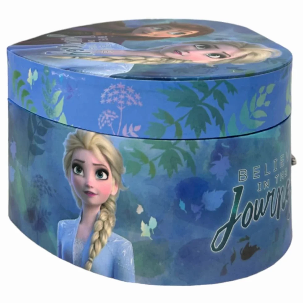 Pudełko na biżuterię z pozytywką Kraina lodu Disney Pudełko na biżuterię w kształcie serca 14,8 x 13,5 x 8,6 cm