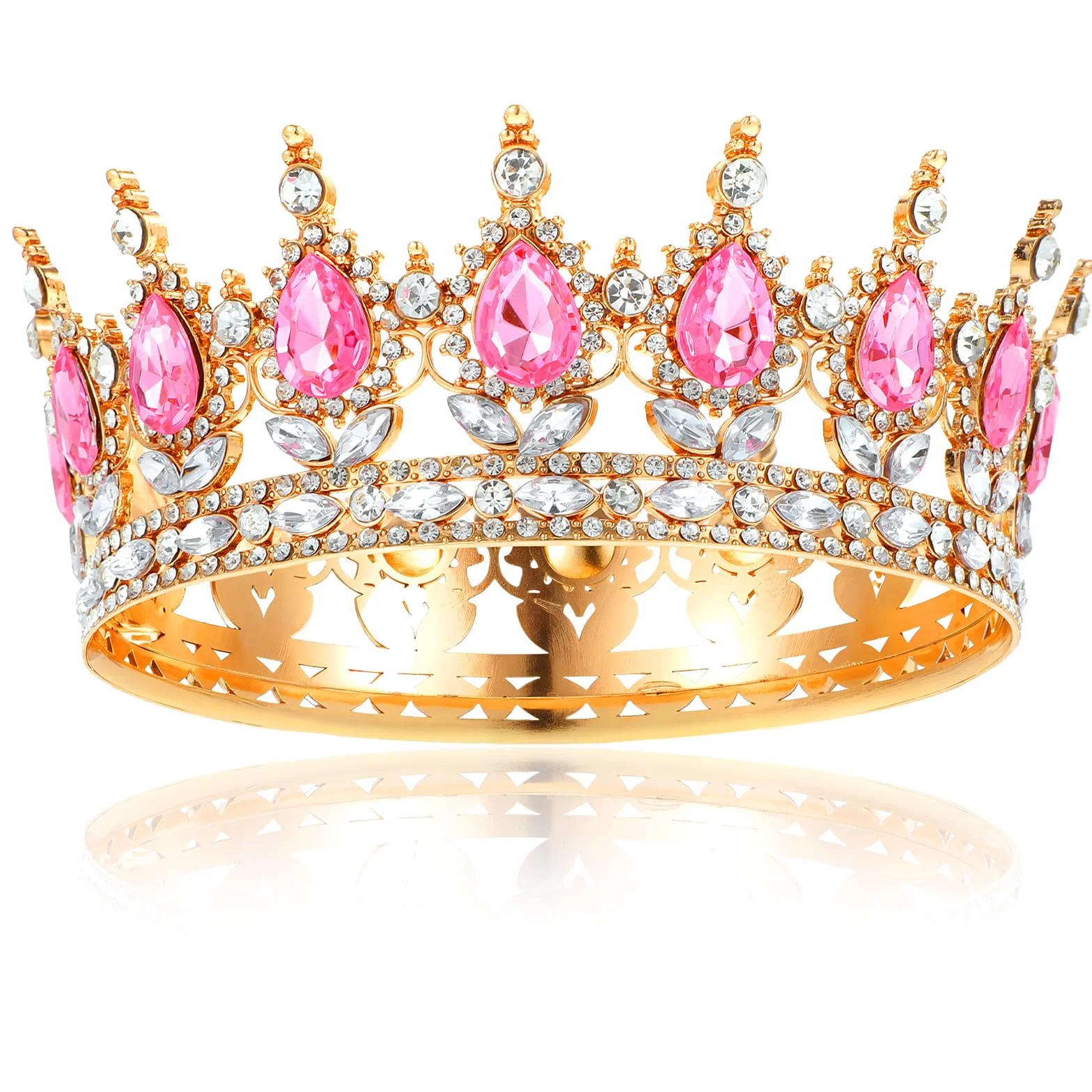 1 sztuka korona dla panny młodej, diadem księżniczki, kryształowa diadem, diadem księżniczki, kryształki stras, opaska na czoło, korona na wesele, tiary, brokatowy diadem, ozdoba do włosów, korona na