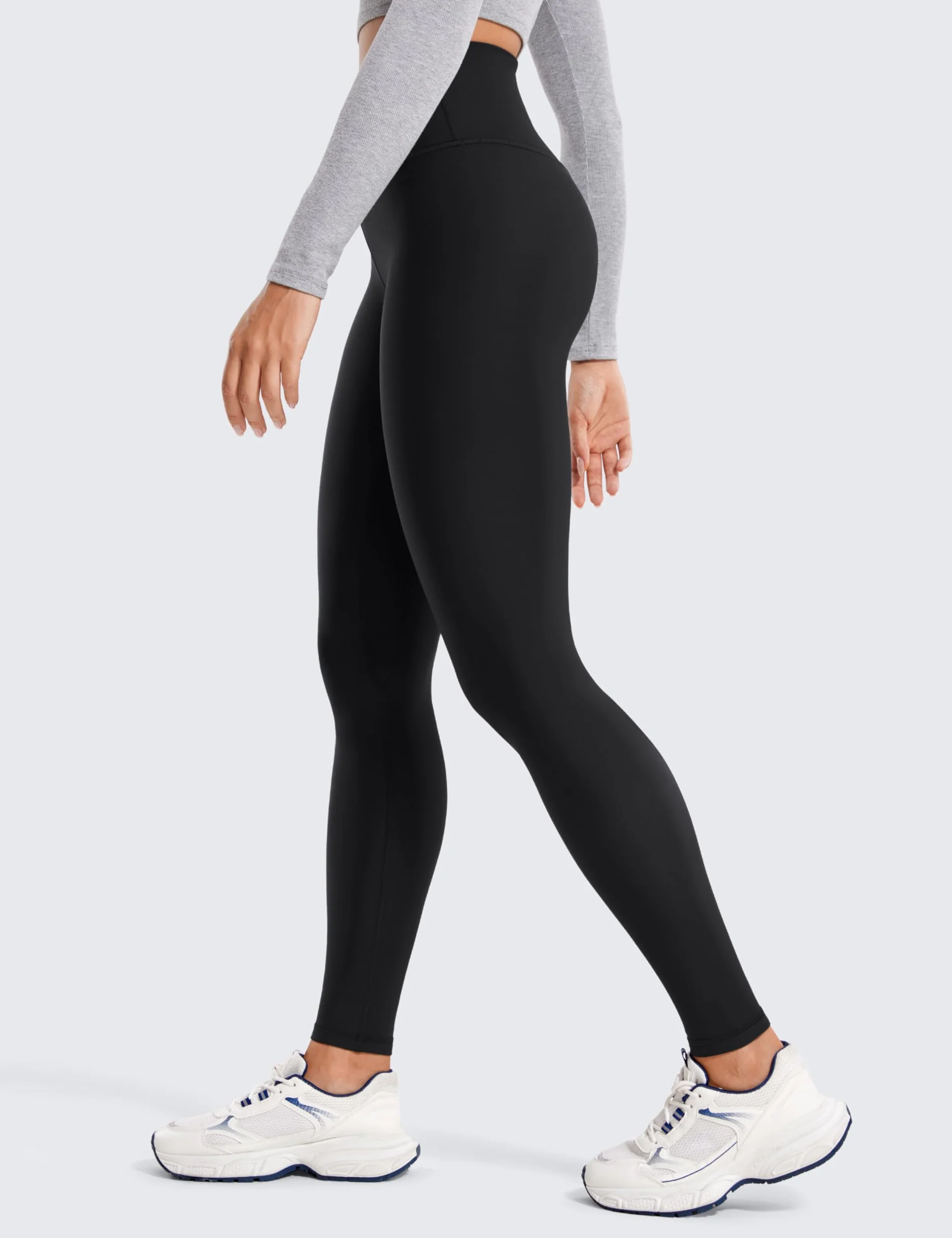 CRZ YOGA Damskie Legginsy Z Podszewką Z Polaru Termicznego Zima Z Wysokim Stanem Grube Spodnie Do Jogi Pełnej Długości Rajstopy Na Siłownię - 28 Calies