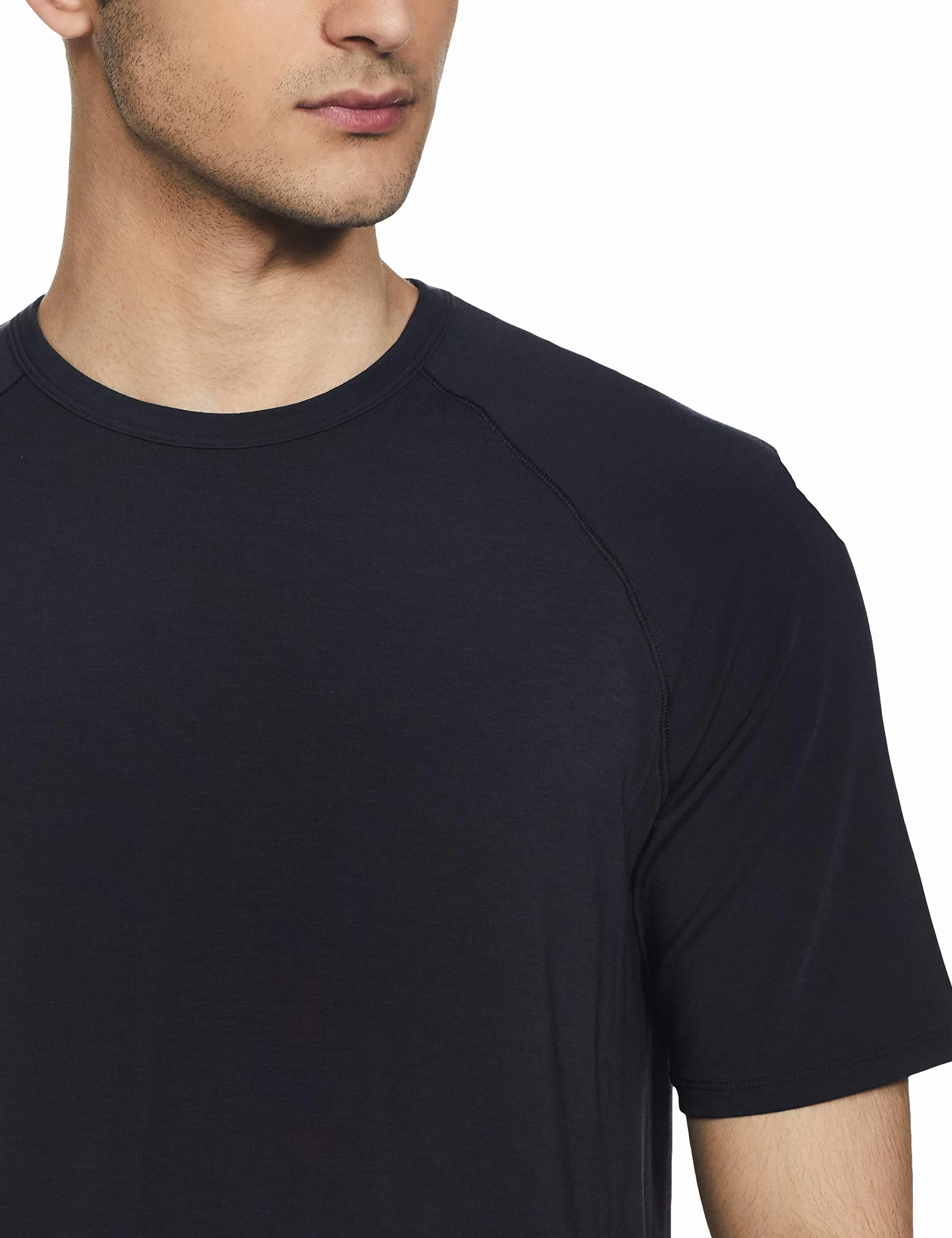 Under Armour Męska bielizna nocna Recovery z krótkim rękawem Crew Undershirt - Czarny/Metaliczny Srebrny (001), M