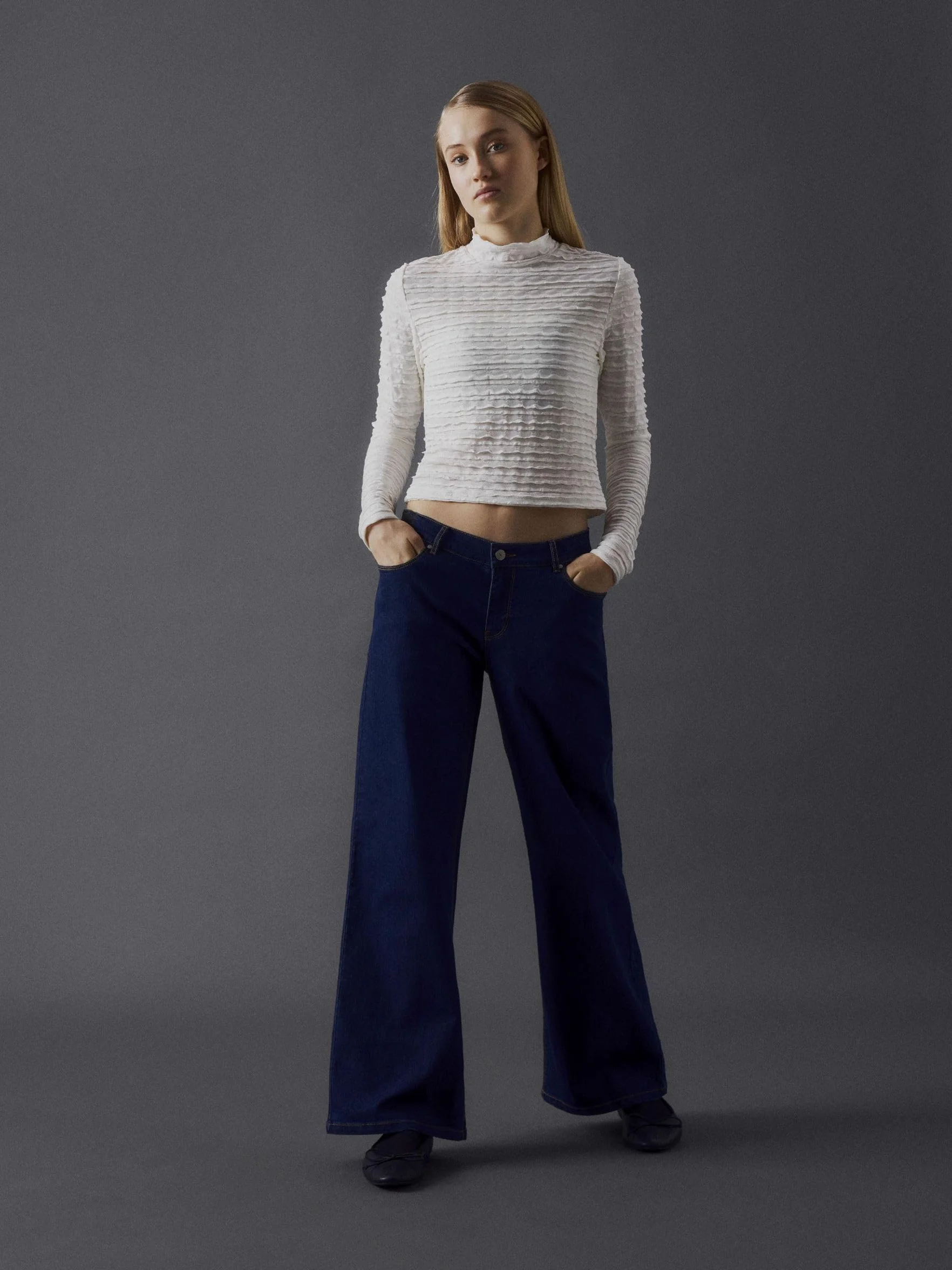 NAME IT Nlftulrichia Dnm Lw Wide Pant - spodnie jeansowe Dziewczynki