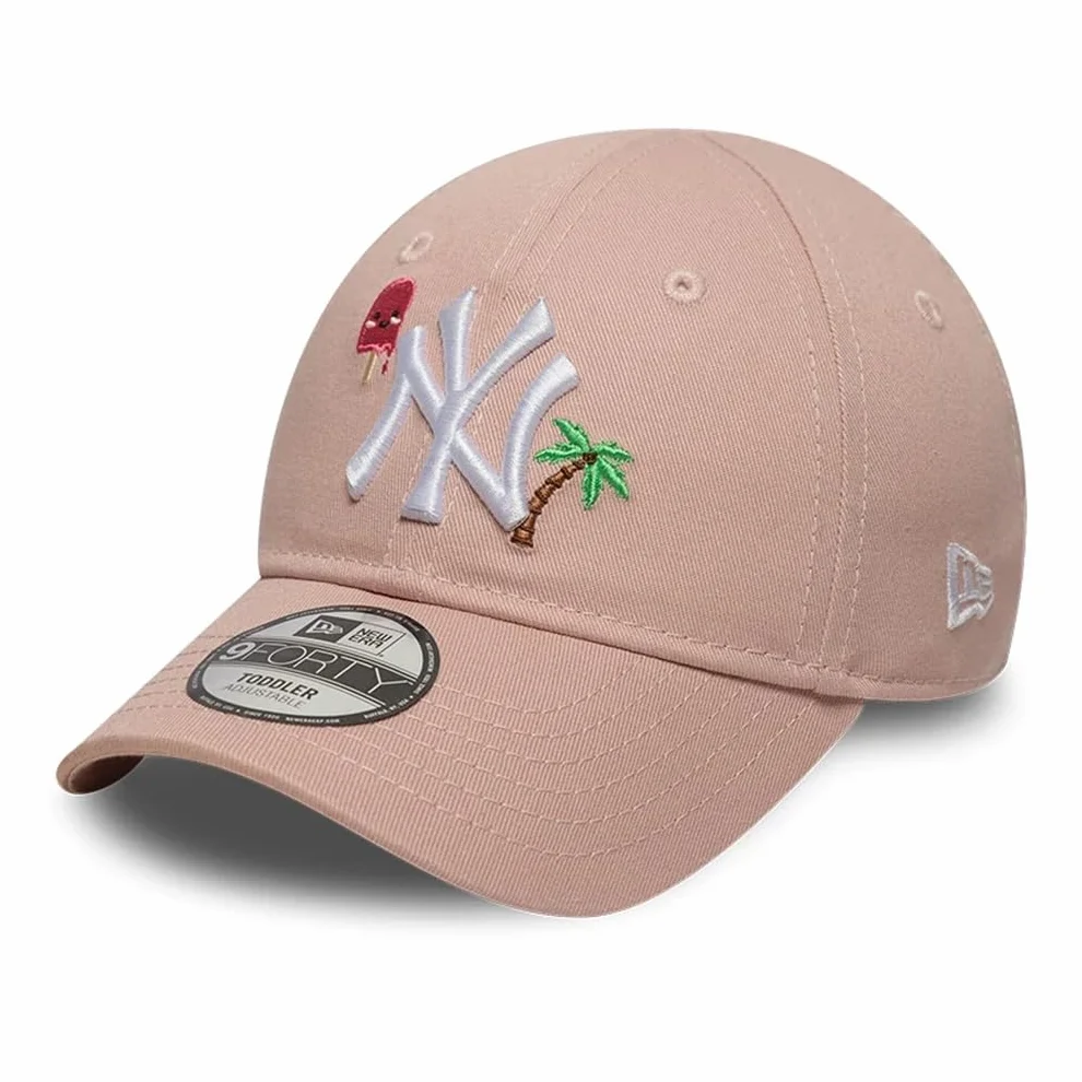 New Era Czapka z daszkiem dla malucha MLB 9FORTY Summer Icon New York Yankees pastelowa różowa 2-4 lata
