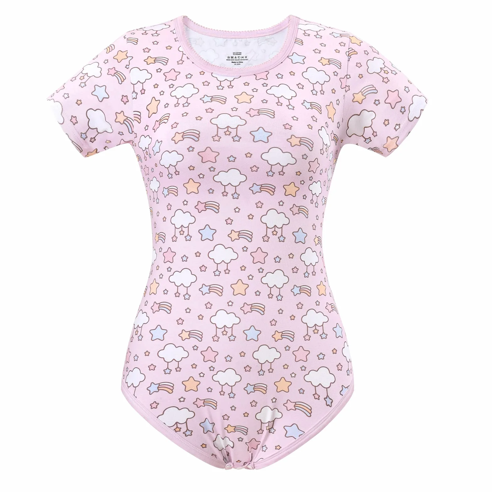 LittleForBig Bawełniany śpioszki Onesie Piżama Bodysuit - Pastelowe Niebo Bodysuit