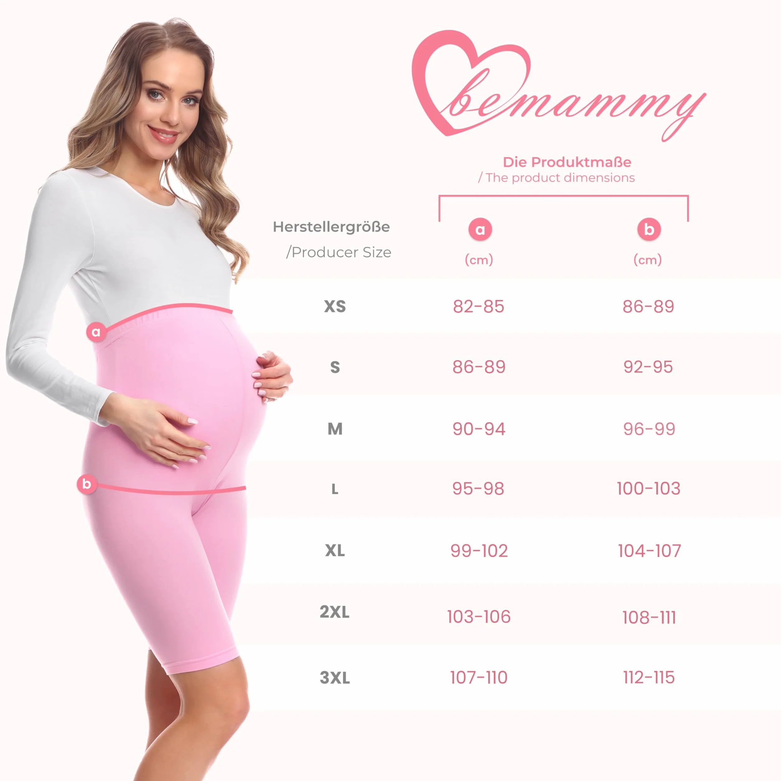 Be Mammy Krótkie Bawełniane Legginsy Ciążowe Dwupak BE20-228