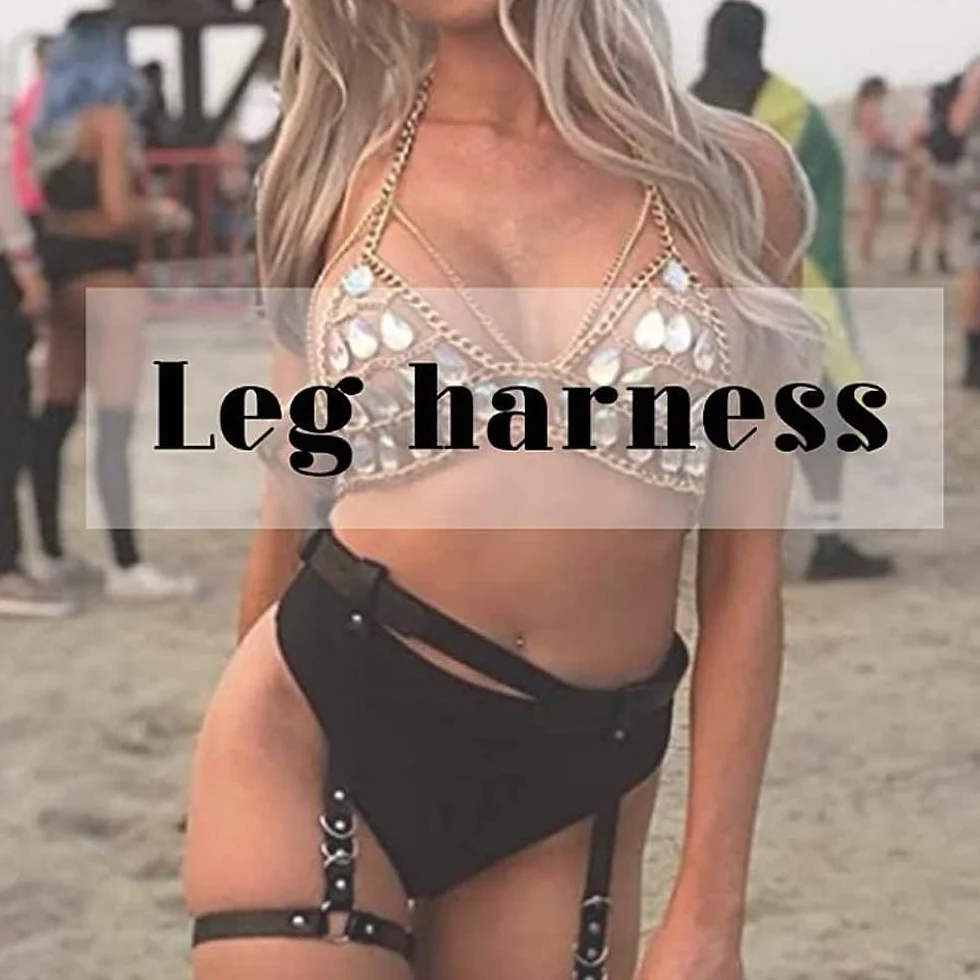 Punk skórzana uprząż czarna talia łańcuchy brzuch peleryny sexy regulowane plaża klub nocny impreza akcesoria do ciała biżuteria dla kobiet i dziewcząt, talla única, stop metali, brak