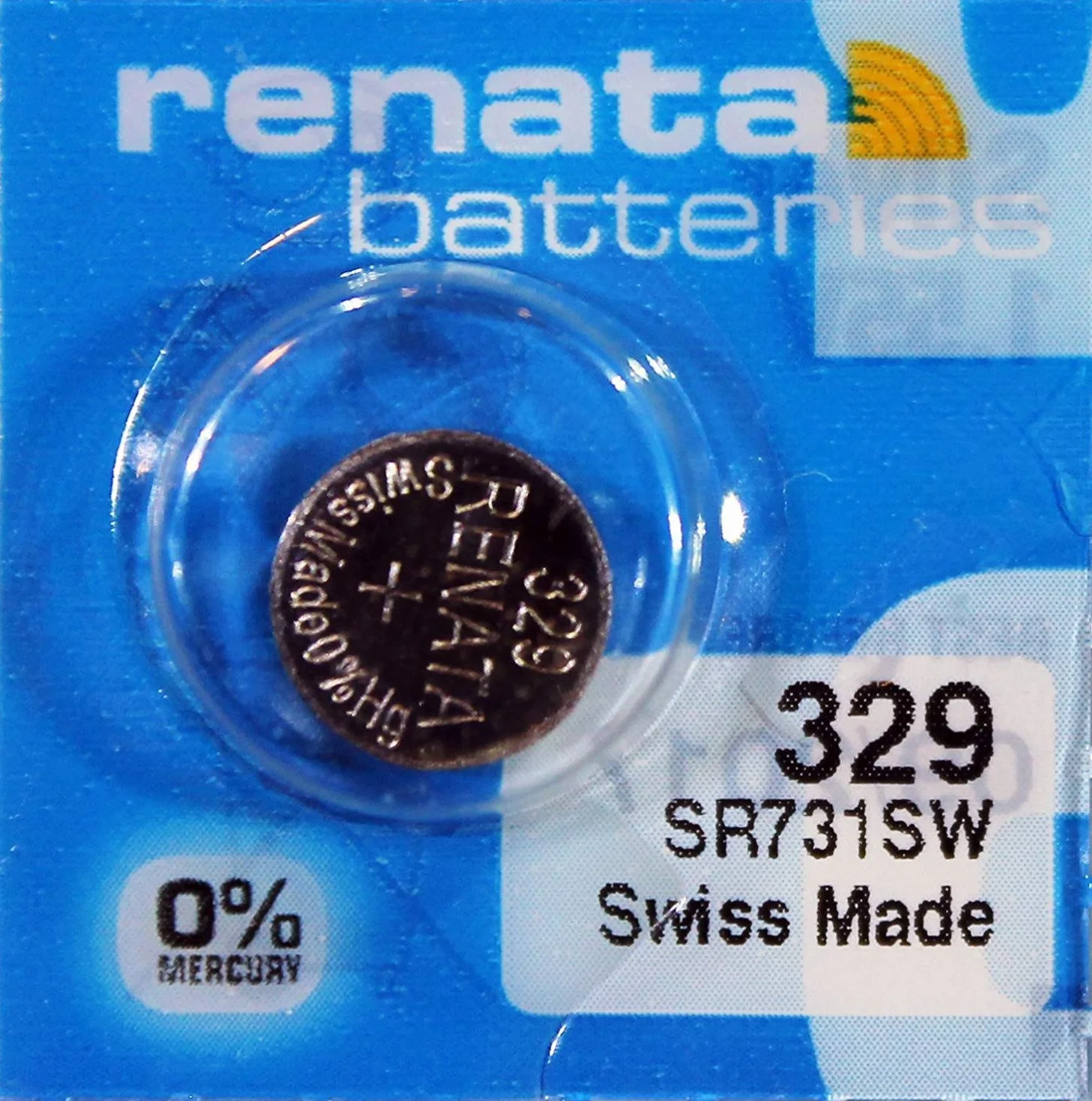 2 x bateria do zegarka Renata 329 Swiss Made Silver Oxide 1,5 v = SR731SW, V329, D329, GP329, 329