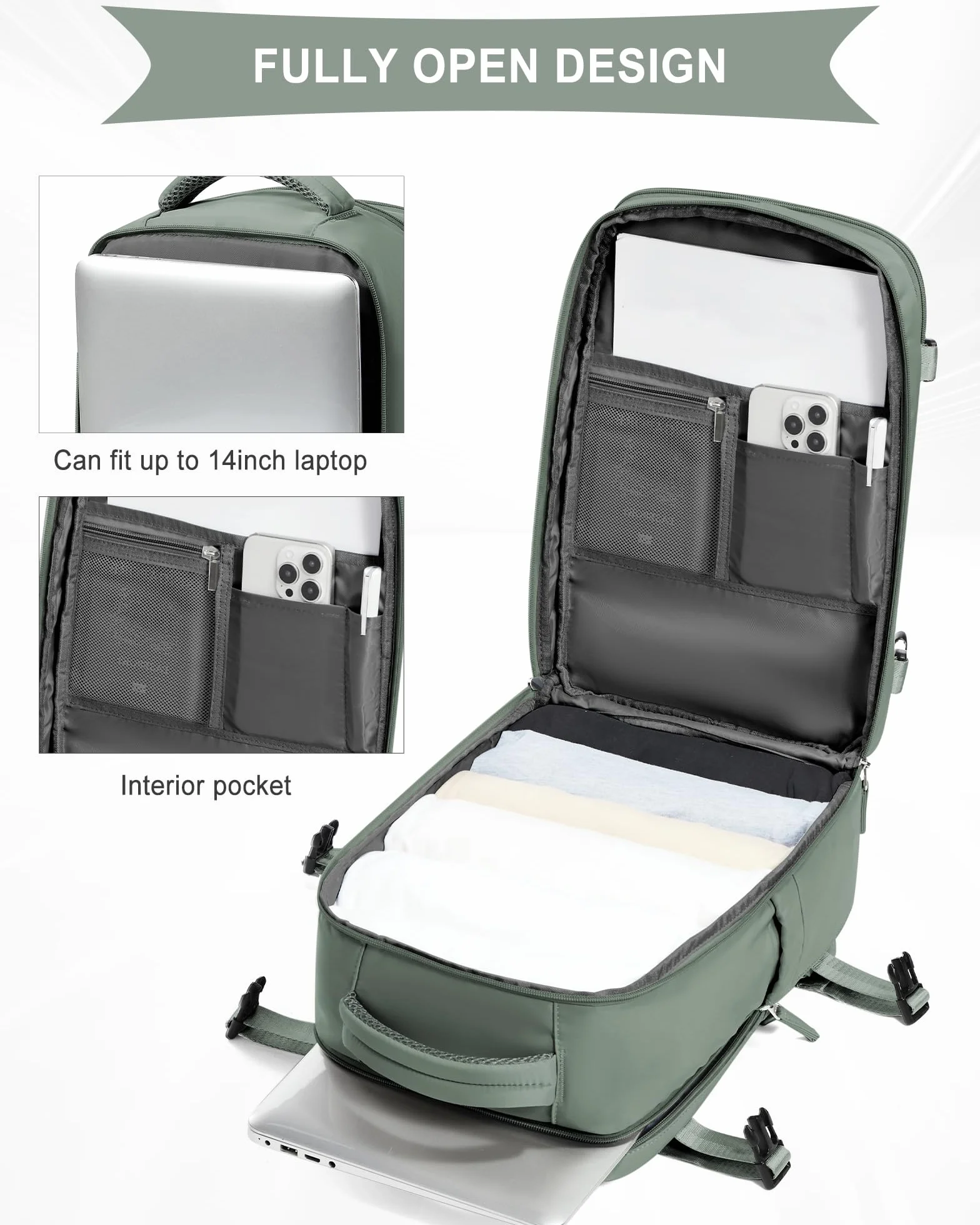 SZLX Ryanair duży plecak podróżny, bagaż podręczny, 40 x 20 x 25, bagaż podręczny pod siedzeniem, Easyjet, torba podręczna, plecak na laptopa, do samolotu, torba podręczna, plecak na laptopa, do 14