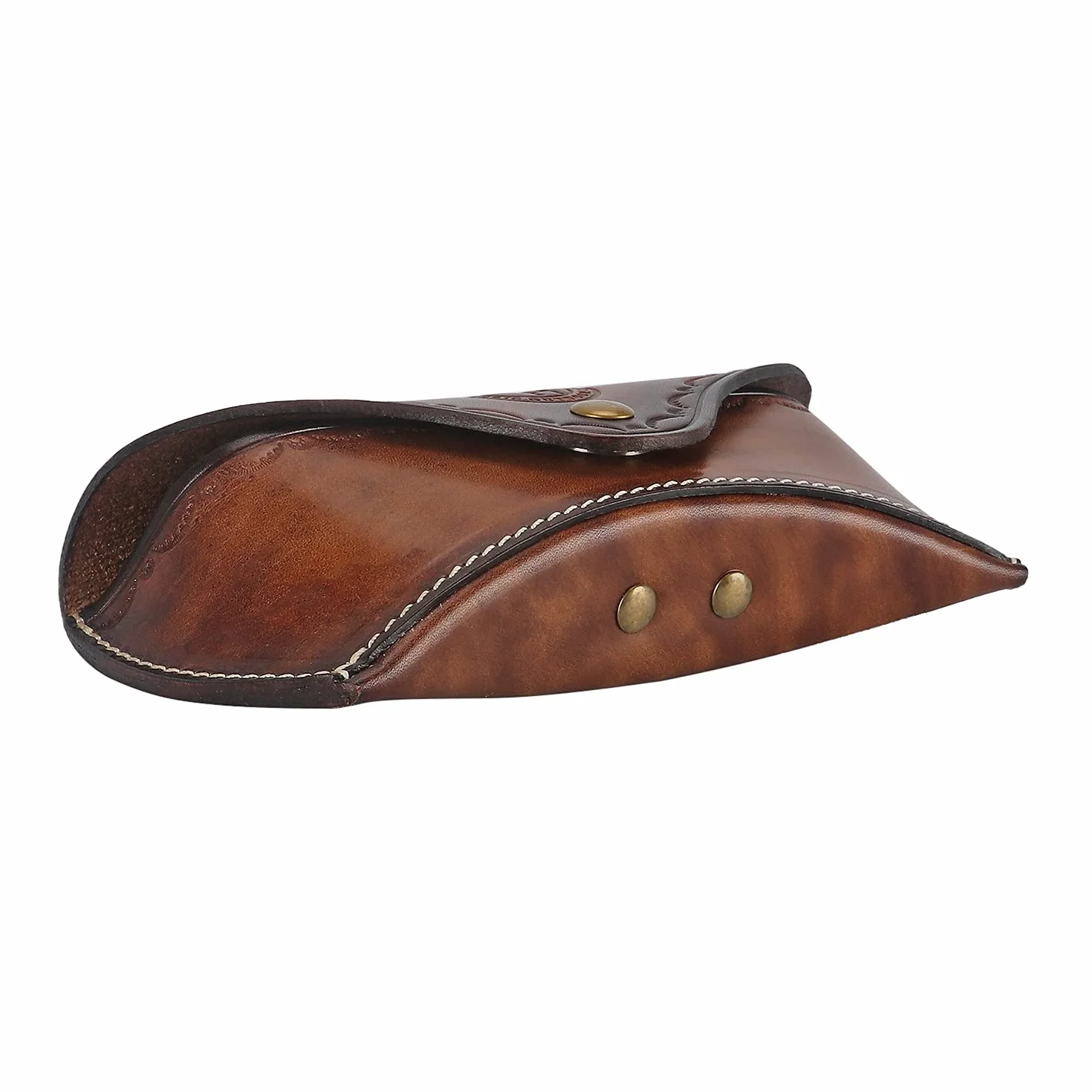 TOURBON Unisex Deluxe skórzane etui na okulary twarde pudełko do przechowywania okularów do czytania