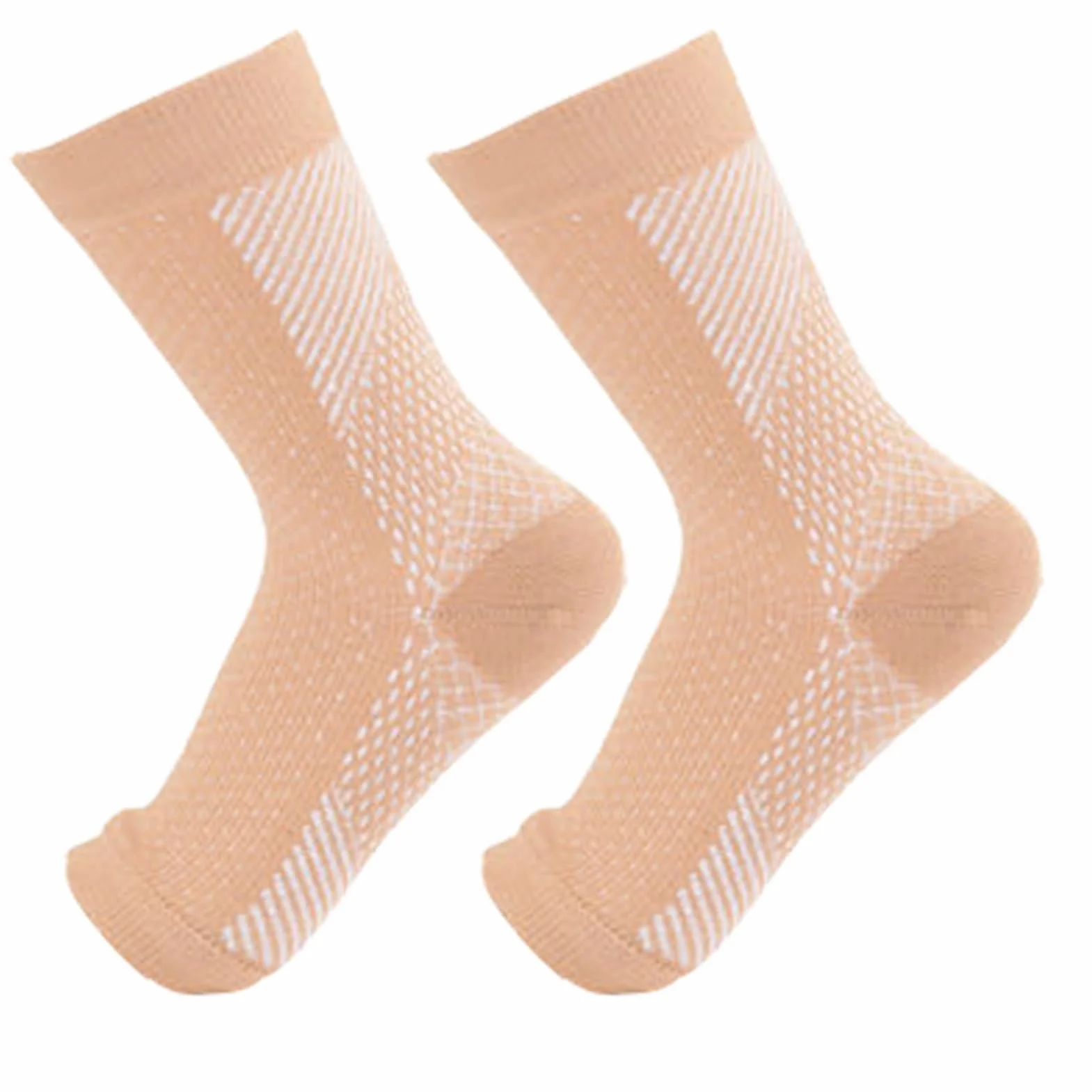 Miękkie skarpety unisex skarpety super miękkie pochłaniające pot skarpety kompresyjne do fitnessu jazdy na rowerze biegania oddychające bez palców unisex 1 para