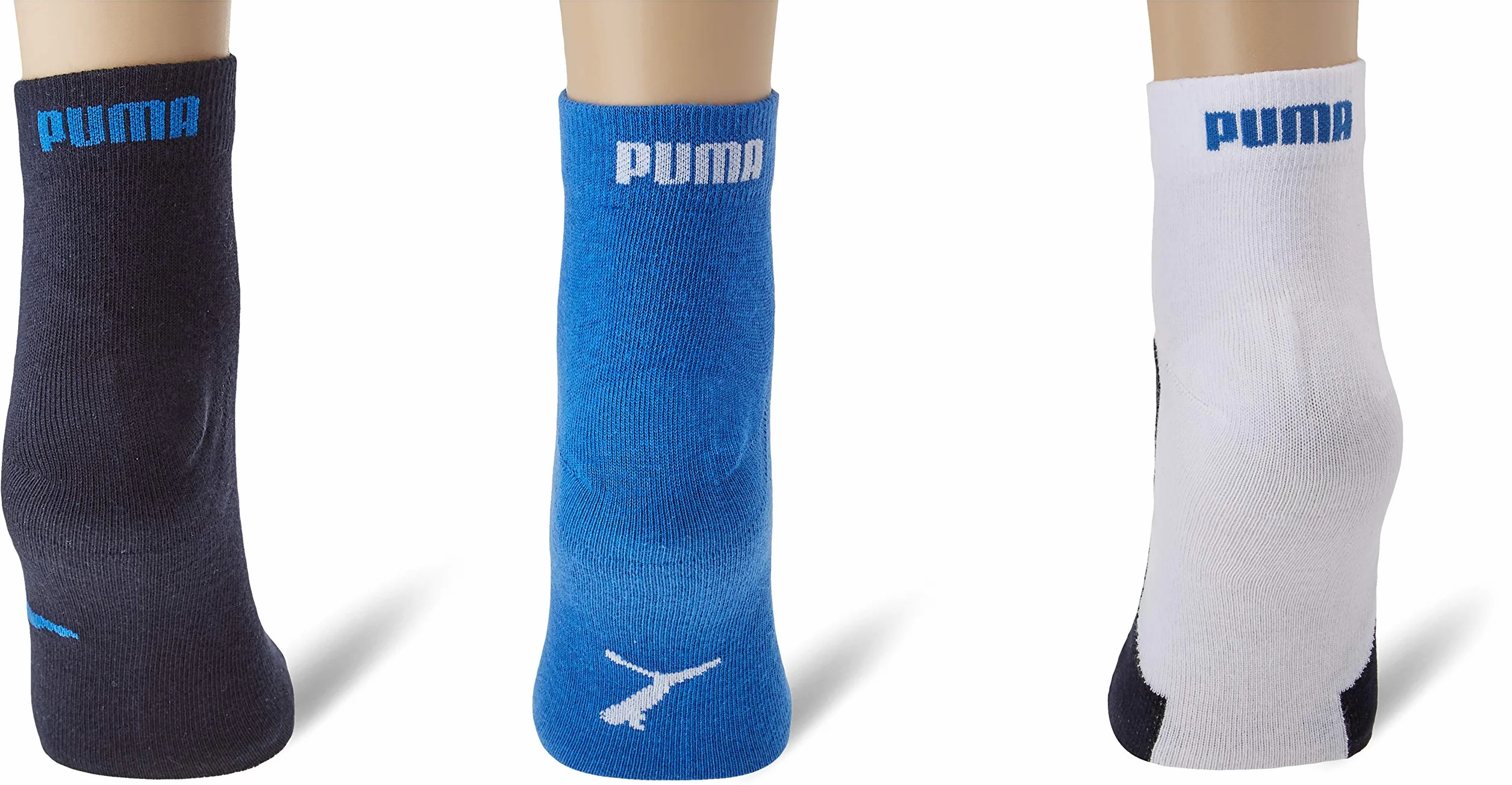 PUMA Unisex skarpety dziecięce (3 sztuki), granatowy/biały/Strong Blue, 31-34