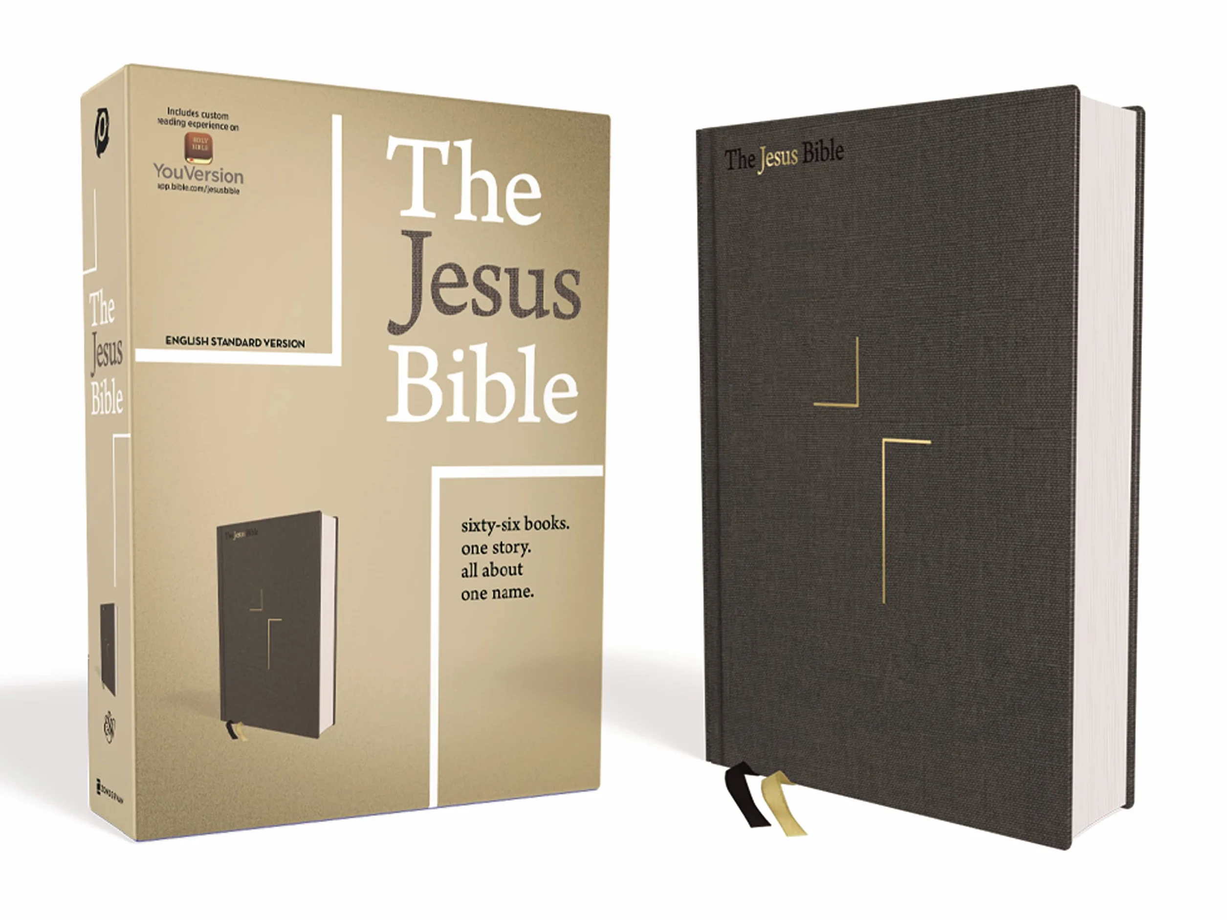 The Jesus Bible, ESV Edition, Cloth Over Board, Grey: English Standard Version, Charcoal, Cloth over Board