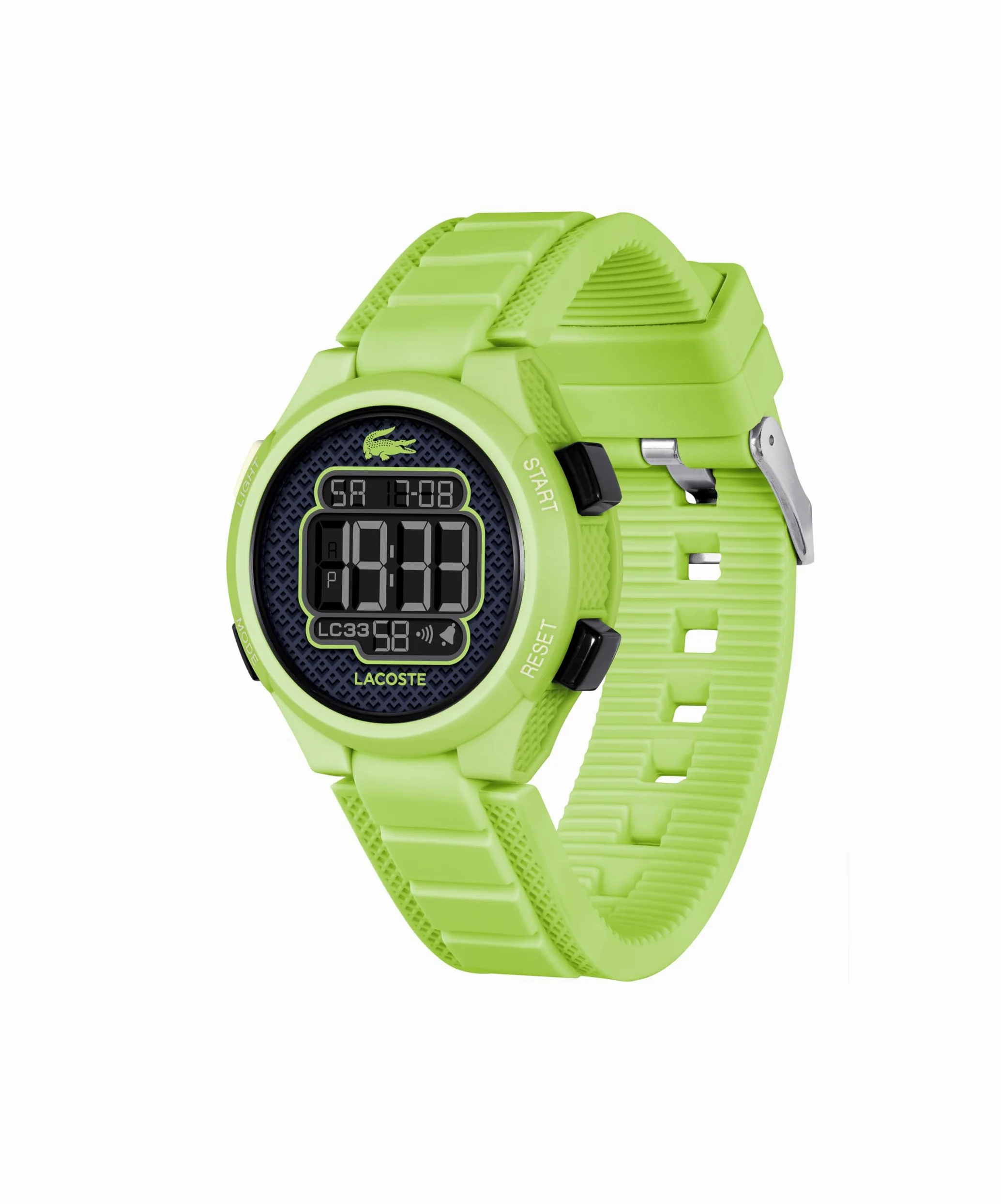 Lacoste Zegarek cyfrowy dla dzieci kolekcja LC33 z zieloną silikonową bransoletką - 2030067