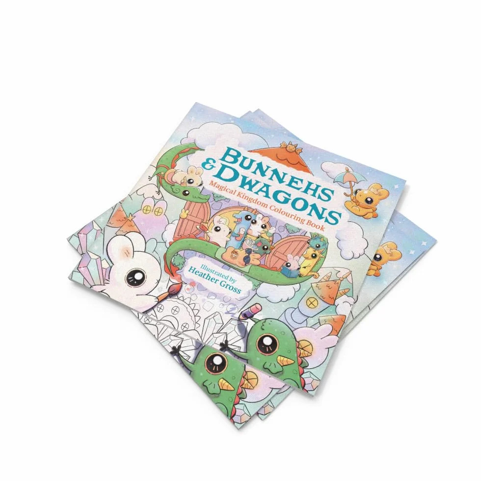 Bunnehs and Dwagons: Magical Kingdoms Cost Colouring: Hygge Colouring In Scenes with Kawaii Characters