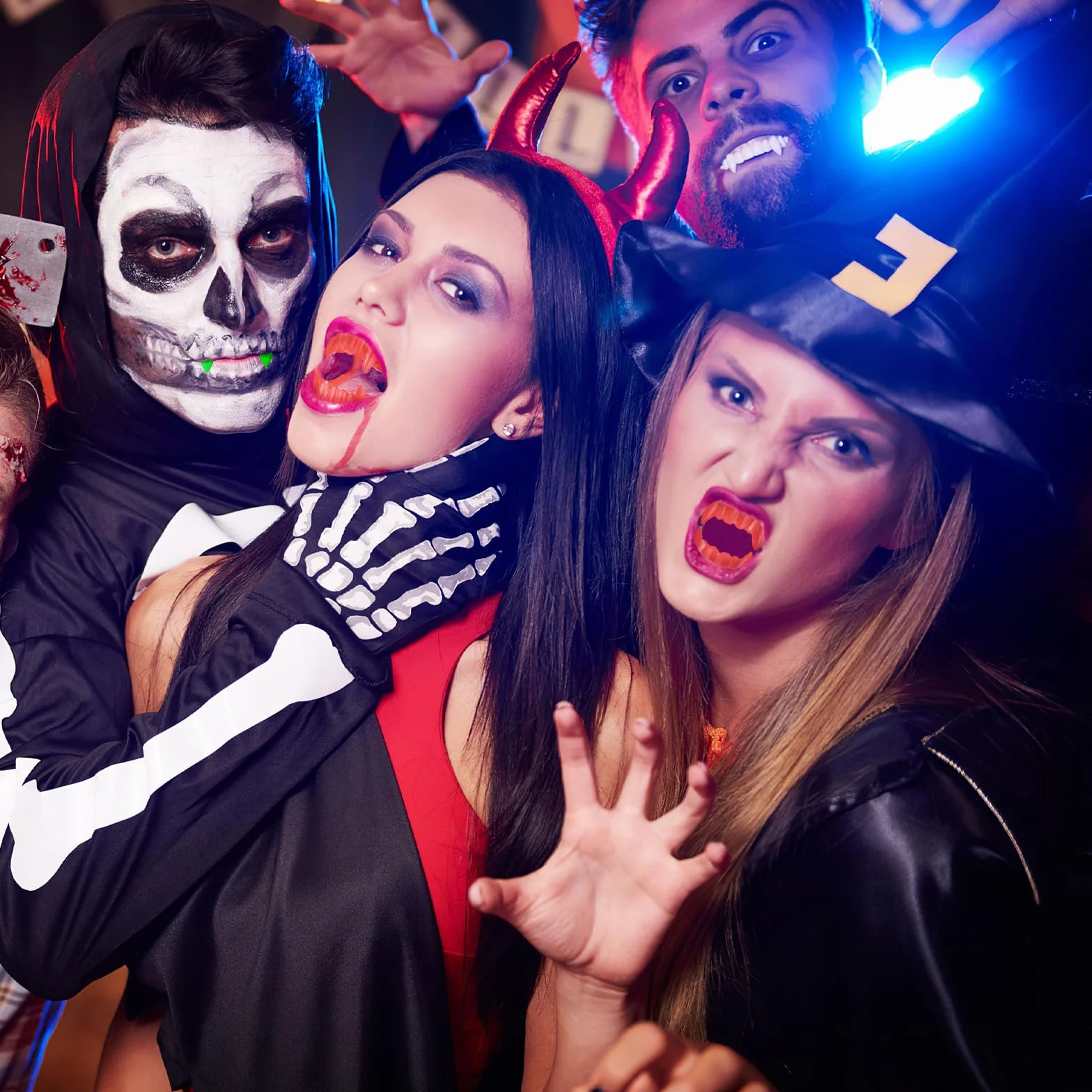 Ouligay 12 szt. Halloween zęby wampira, sztuczne kły wampira, wilkołak, zombie, kły, cosplay, rekwizyty, plastikowe protezy dla dzieci, dorosłych, dekoracje imprezowe