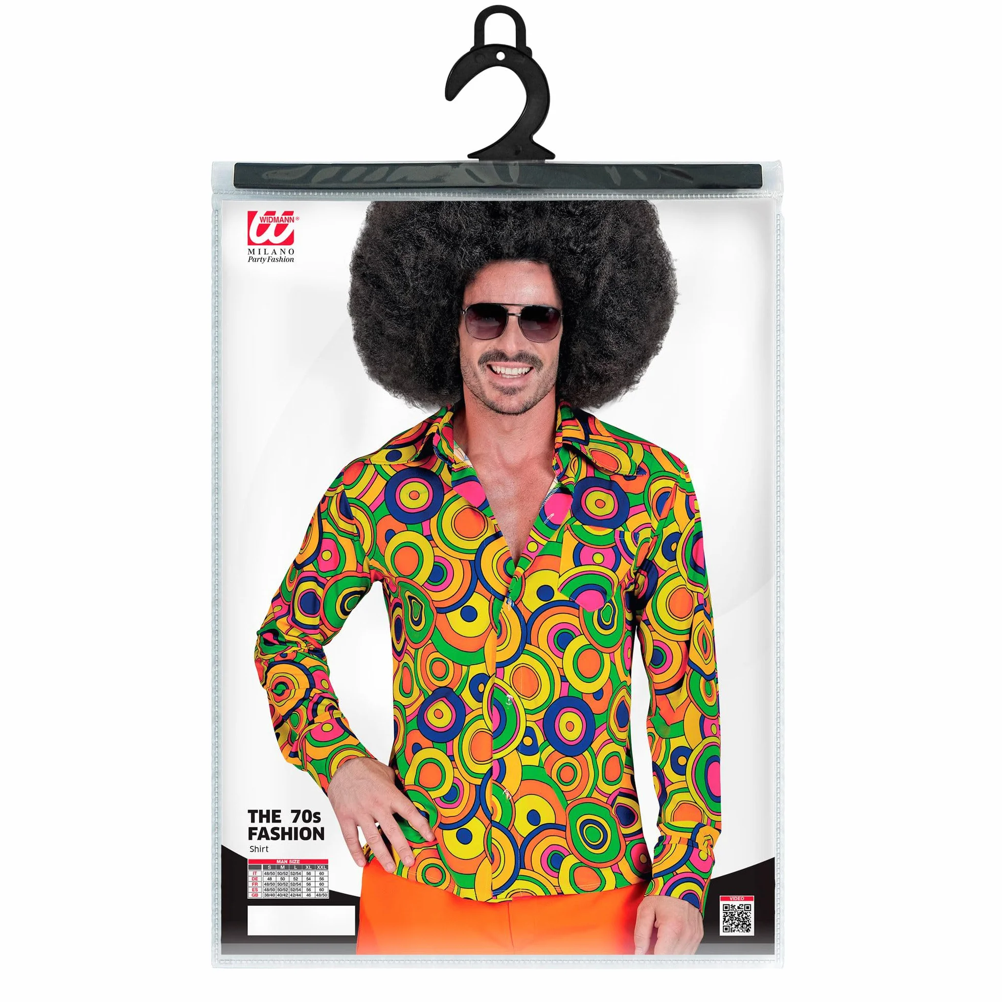 W WIDMANN MILANO Party Fashion – koszula z lat 70., koszula męska, styl disco, kostiumy karnawałowe