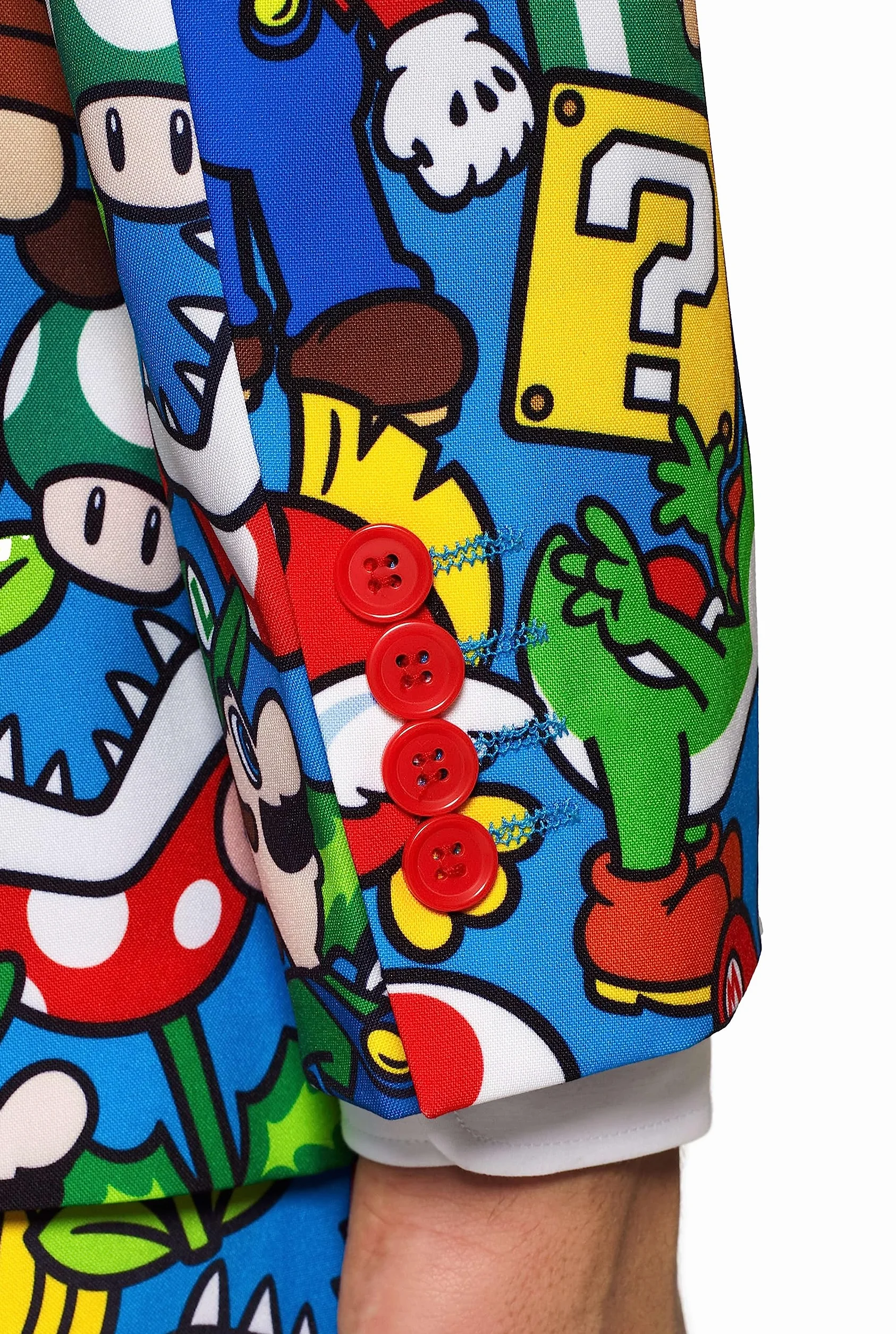 OppoSuits Zabawny szalony strój na bal absolwentów dla mężczyzn - kompletny zestaw: kurtka, spodnie i krawat, wielokolorowa, 52
