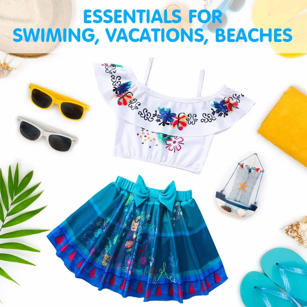 URAQT Mirabel Kostium Isabela Strój kąpielowy, Dziecięce stroje kąpielowe bikini w stylu kreskówki, Kostium kąpielowy Mirabel Isabela Princess