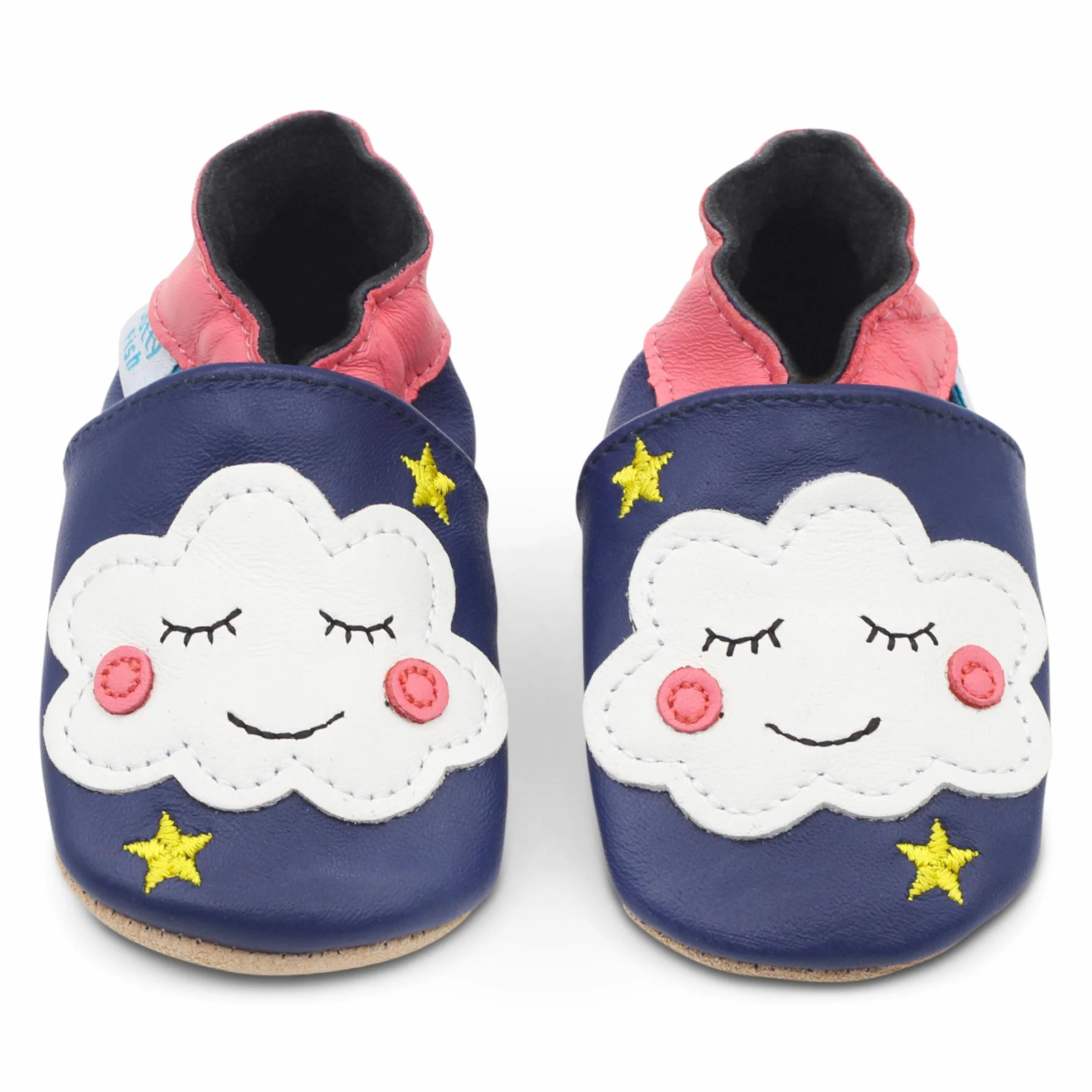 Dotty Fish Niemowlęta - dziewczynki Miękkie skórzane buty dziecięce ze zwierzęcymi wzoramiButy do pierwszych kroków