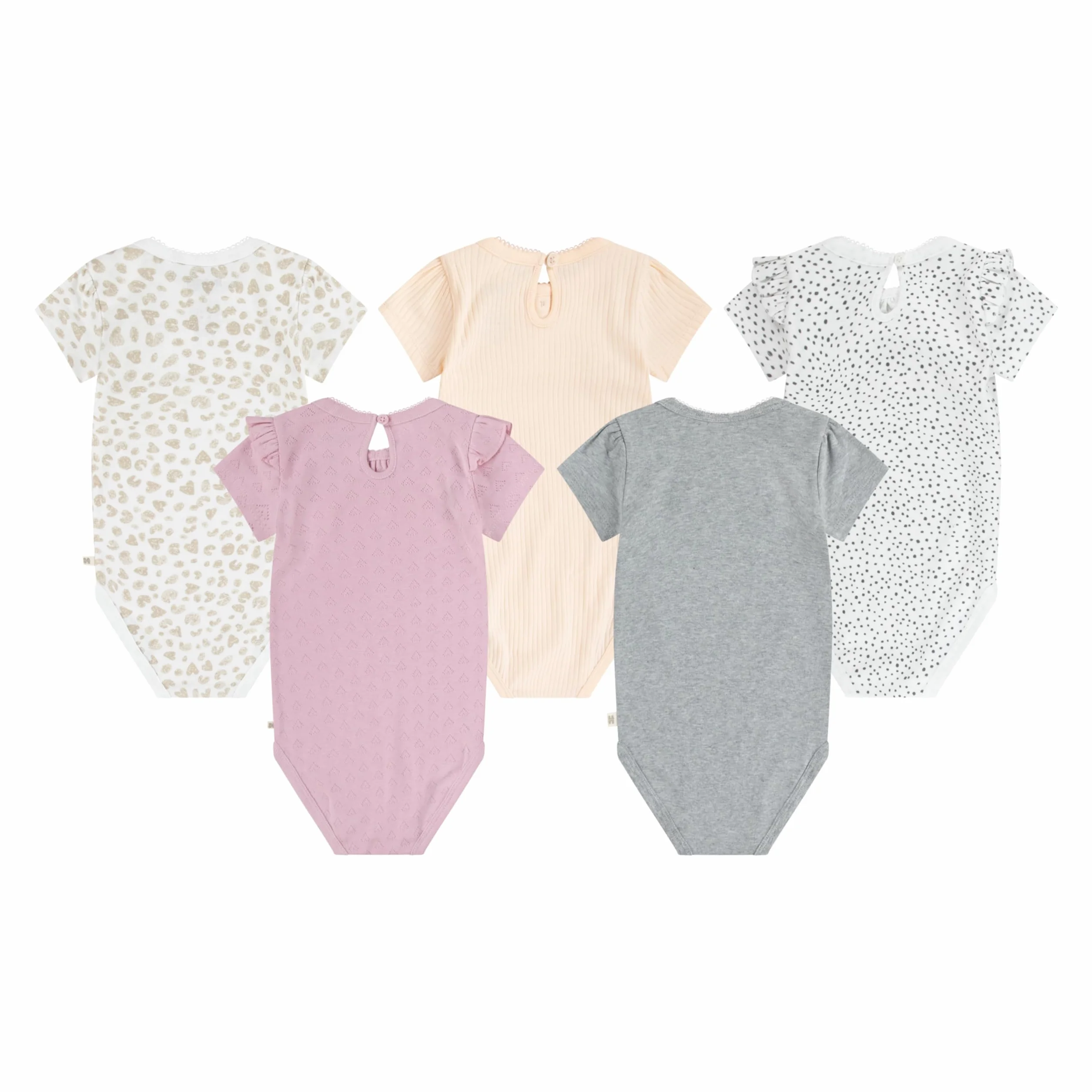 Huggies Little Hugs Zestaw bielizny dla dziewczynek (5 sztuk), różowy/szary/beżowy, 12 miesięcy