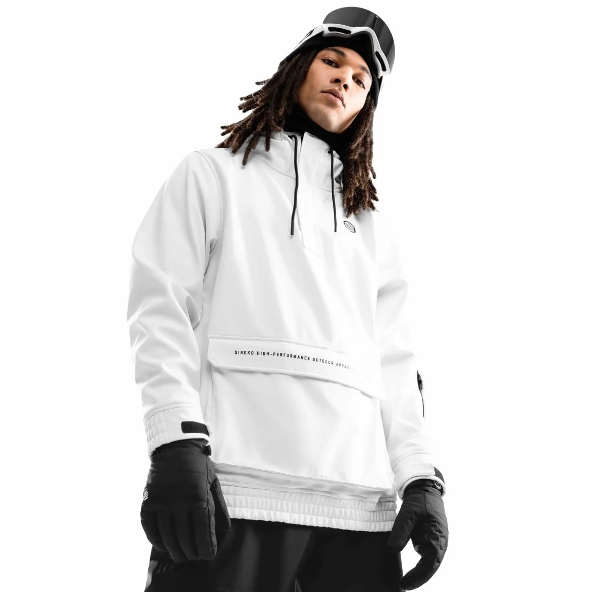 SIROKO - Kurtka Snowboardowa z Kieszenią Kangurką Siroko W3 Antarctica