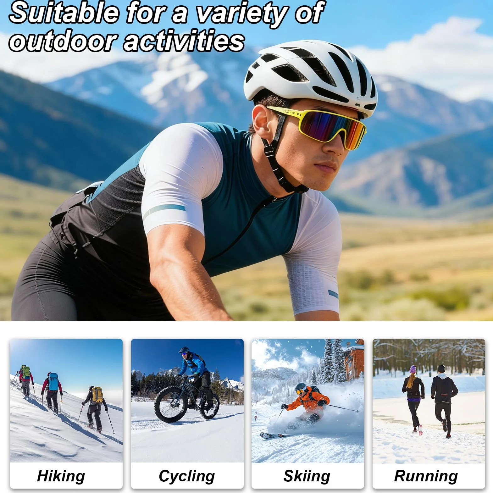 Męska czapka rowerowa pod kask, wiatroszczelna i ciepła zimowa czapka z polaru, oddychająca czapka sportowa na kask rowerowy, czapka rowerowa na rower wyścigowy, MTB, wygodna czapka rowerowa dla