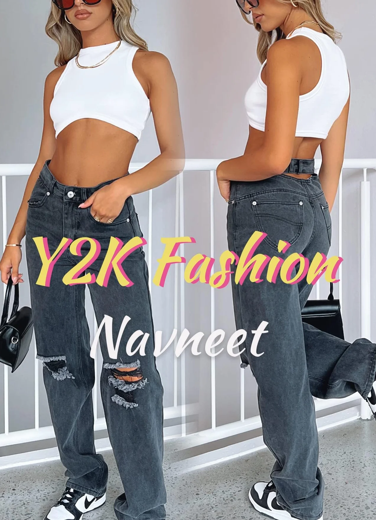 Navneet Tank Top Crop Top damski, prążkowany, bez rękawów, na imprezę, na lato, basic, cropped top