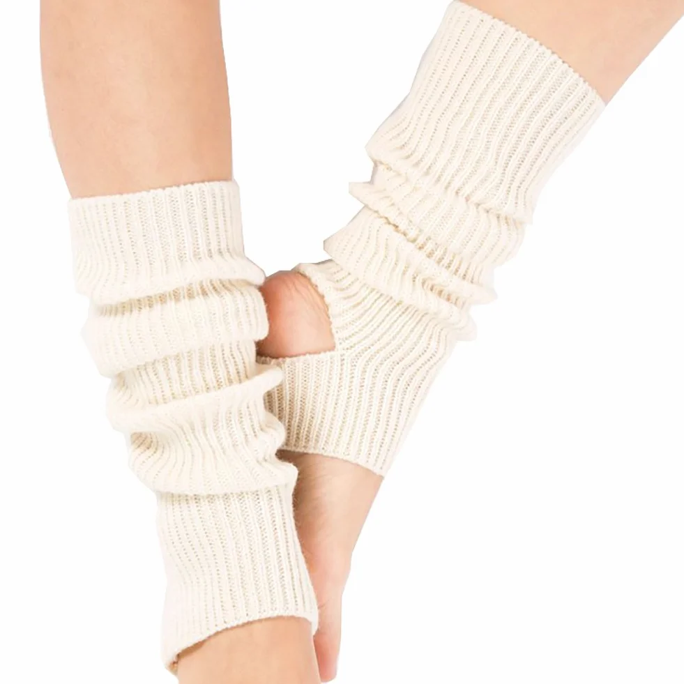 Tukistore Damskie dziewczęce getry baletowe z otworem na piętę do tańca, getry baletowe, ocieplacze na nogi do baletu, legginsy