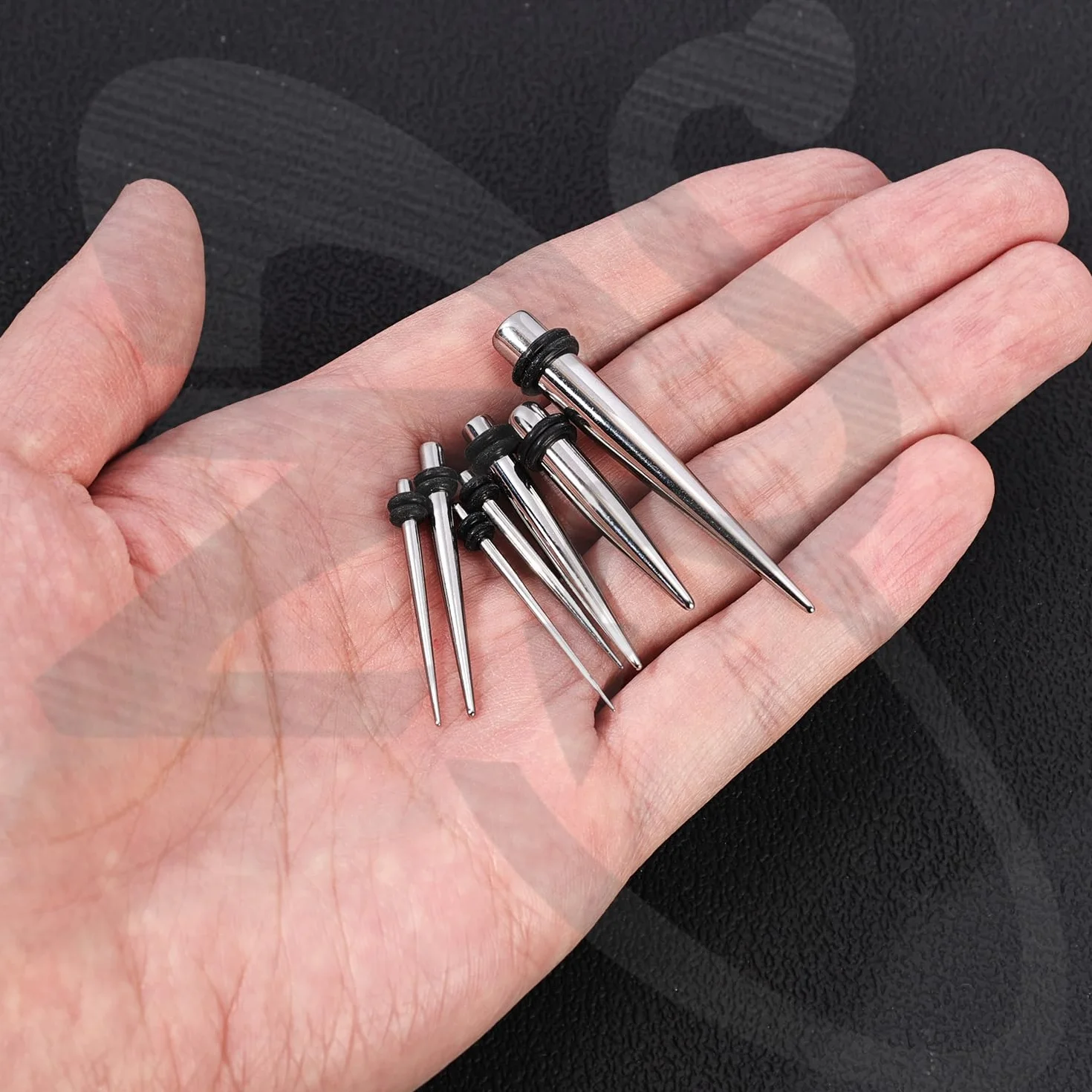 ZS 1 para ekspanderów ze stali chirurgicznej 316L z podwójnymi pierścieniami uszczelniającymi, 2G, 4G, 6G, 8G, 12G, 14G, 16G, stożki do uszu, dla kobiet, mężczyzn, 1 para
