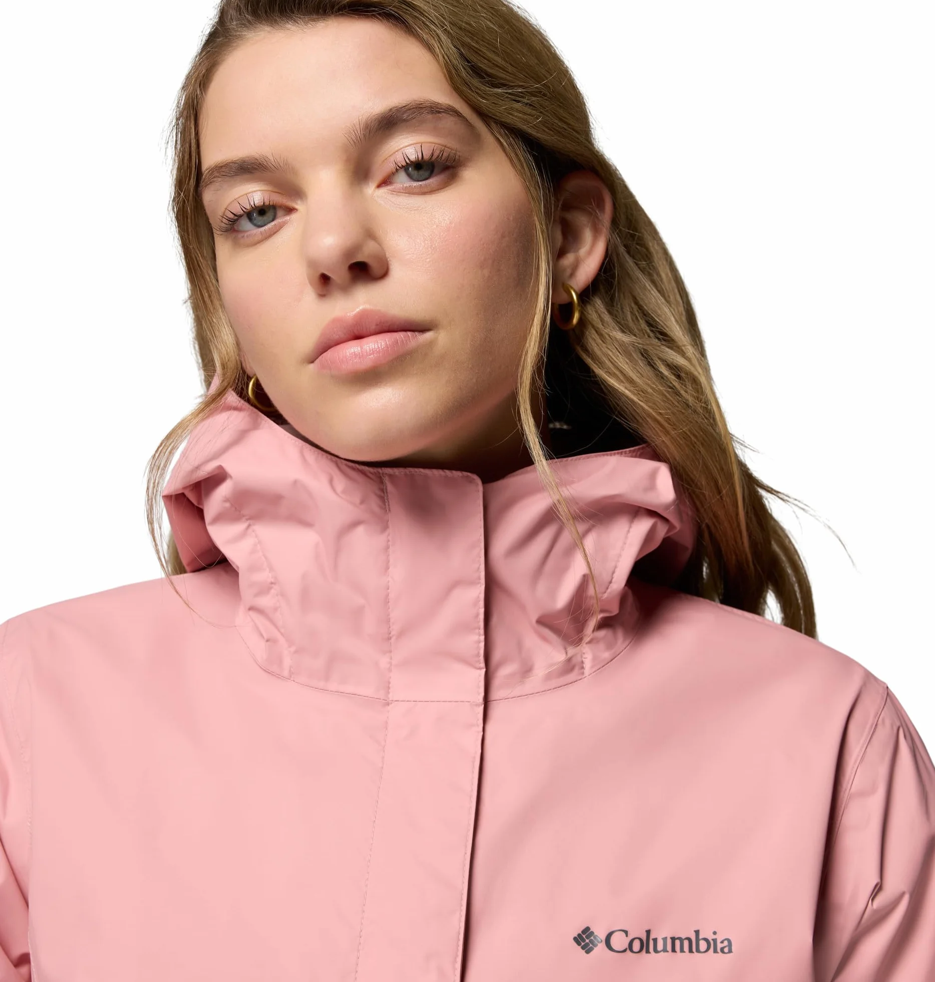 Columbia Damska kurtka Arcadia 2, wodoodporna, przeciwdeszczowa, gumka, różowa, XL