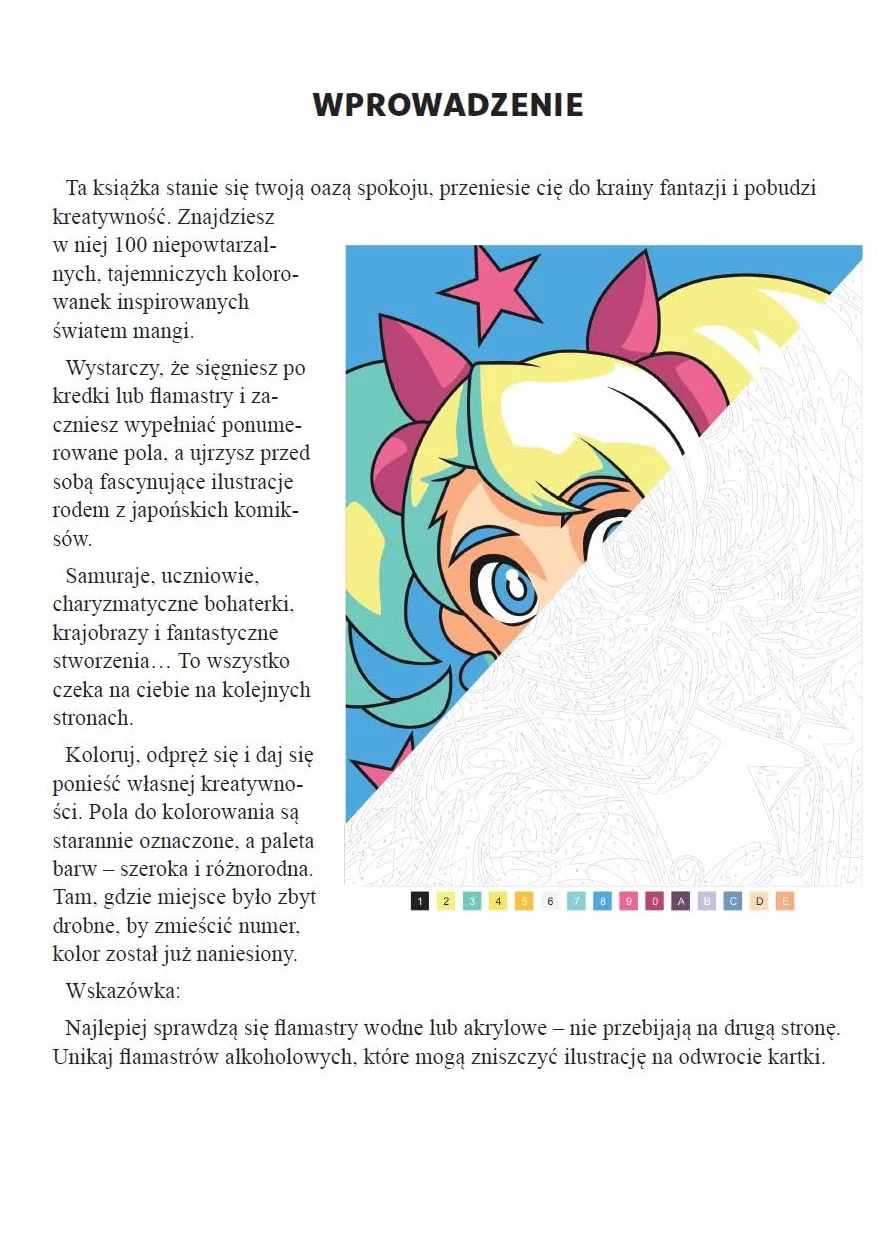 Art therapy. Kolorowanka antystresowa. Manga. Zagadkowe rysunki