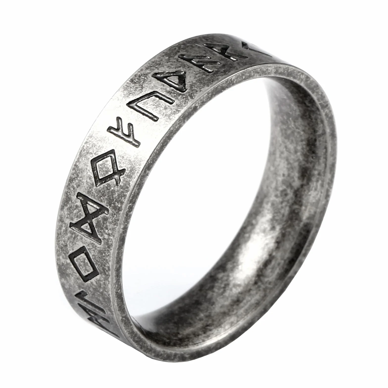VELESAY Viking męski pierścionek ze stali nierdzewnej Wikingów, mitologia nordycka, pierścionek męski Viking Rune Ring Punk Biker Gothic Hip Pop Ring Viking biżuteria