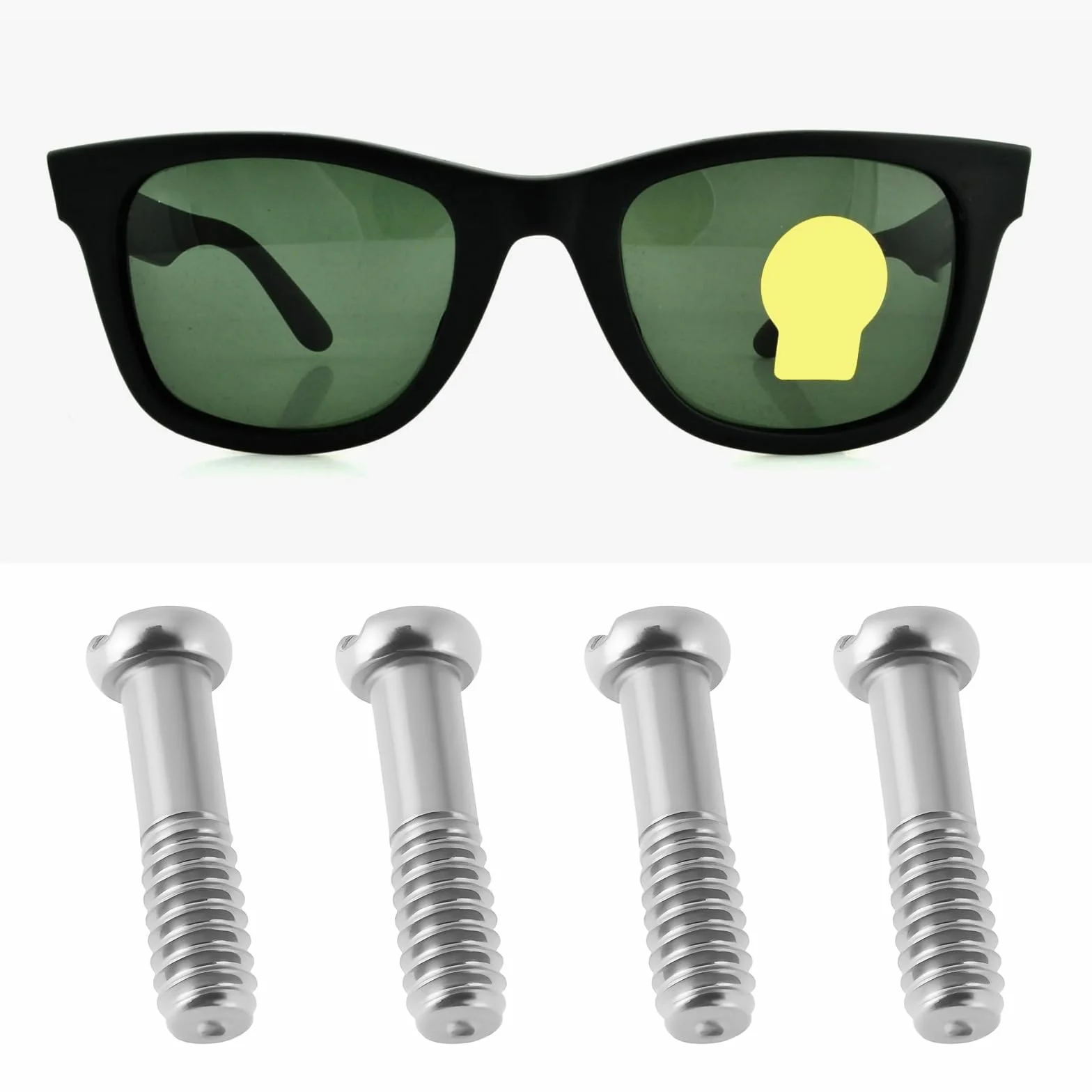 8 x śruby ramienia bocznego do naprawy okularów przeciwsłonecznych kompatybilne z Ray-Ban Wayfarer RB2140 2 x 1,4 x 6 mm