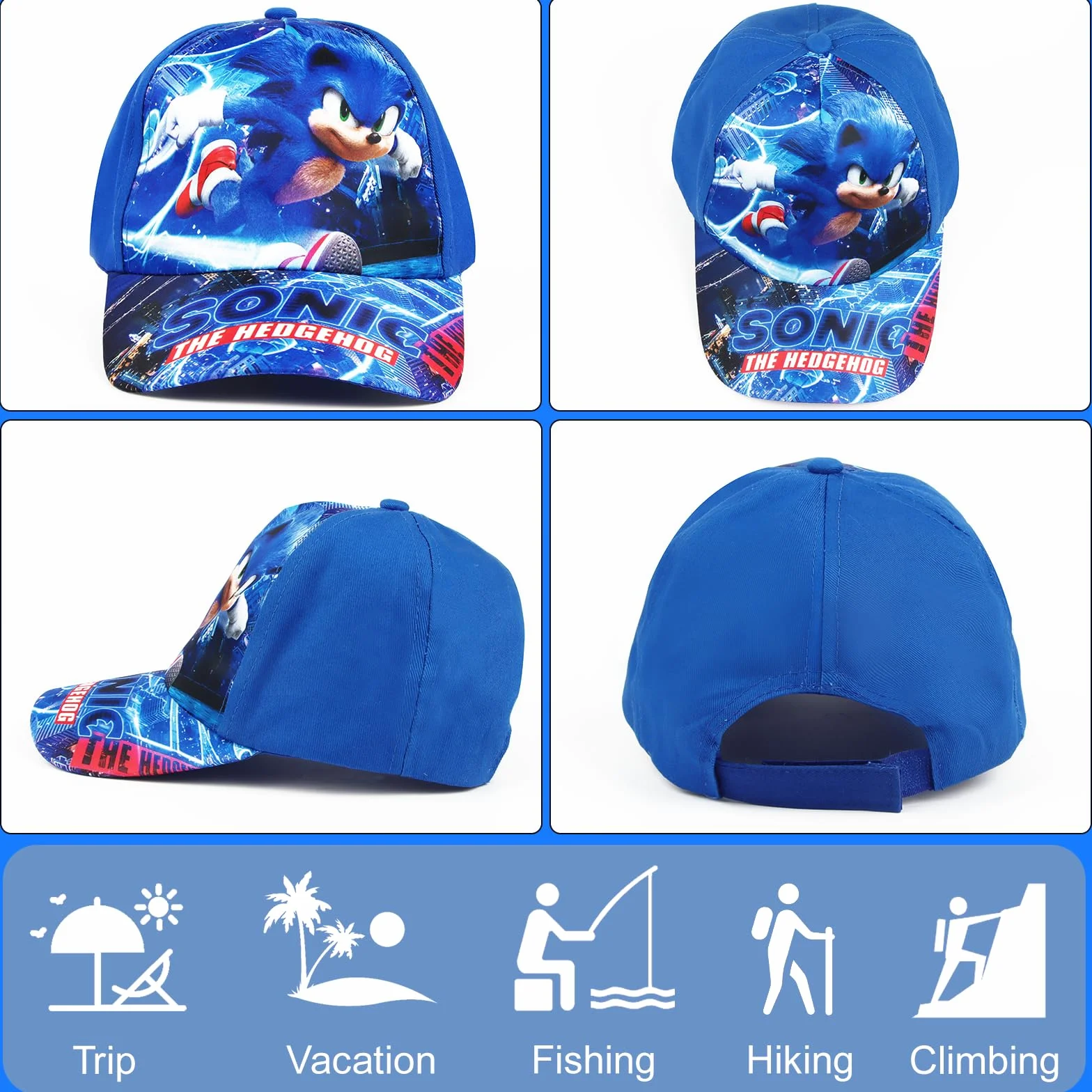2 sztuki Fro-Zen Czapka z daszkiem, Czapka z daszkiem Fro-Zen Sun Adjustable Baseball Cap Anti-UV Baseball Cap dla dziewczyn, dla chłopców Prezenty, 2 sztuki, 48-53