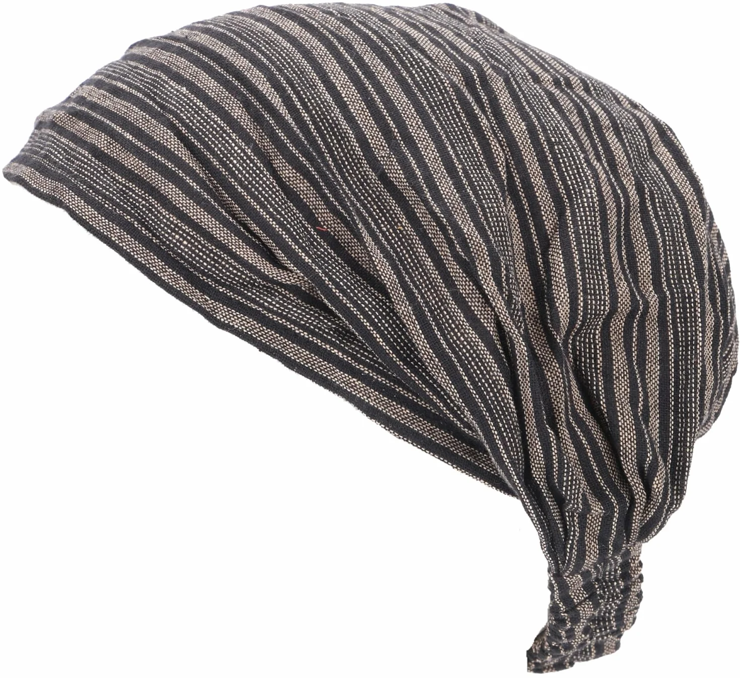 GURU SHOP Opaska na włosy, opaska na głowę, bandana w paski, nakrycie głowy - czarne/brązowe, męskie/damskie, bawełna